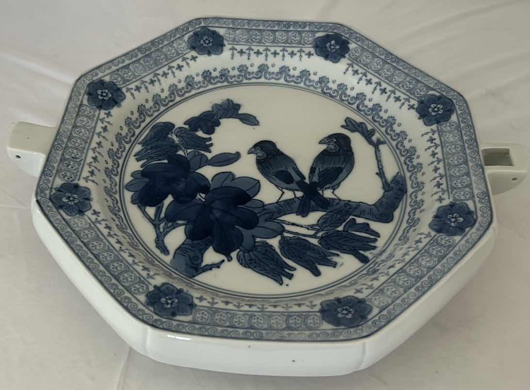 Photo 6 of ANTIQUE ASIAN PORCELAIN WARMING PLATE 