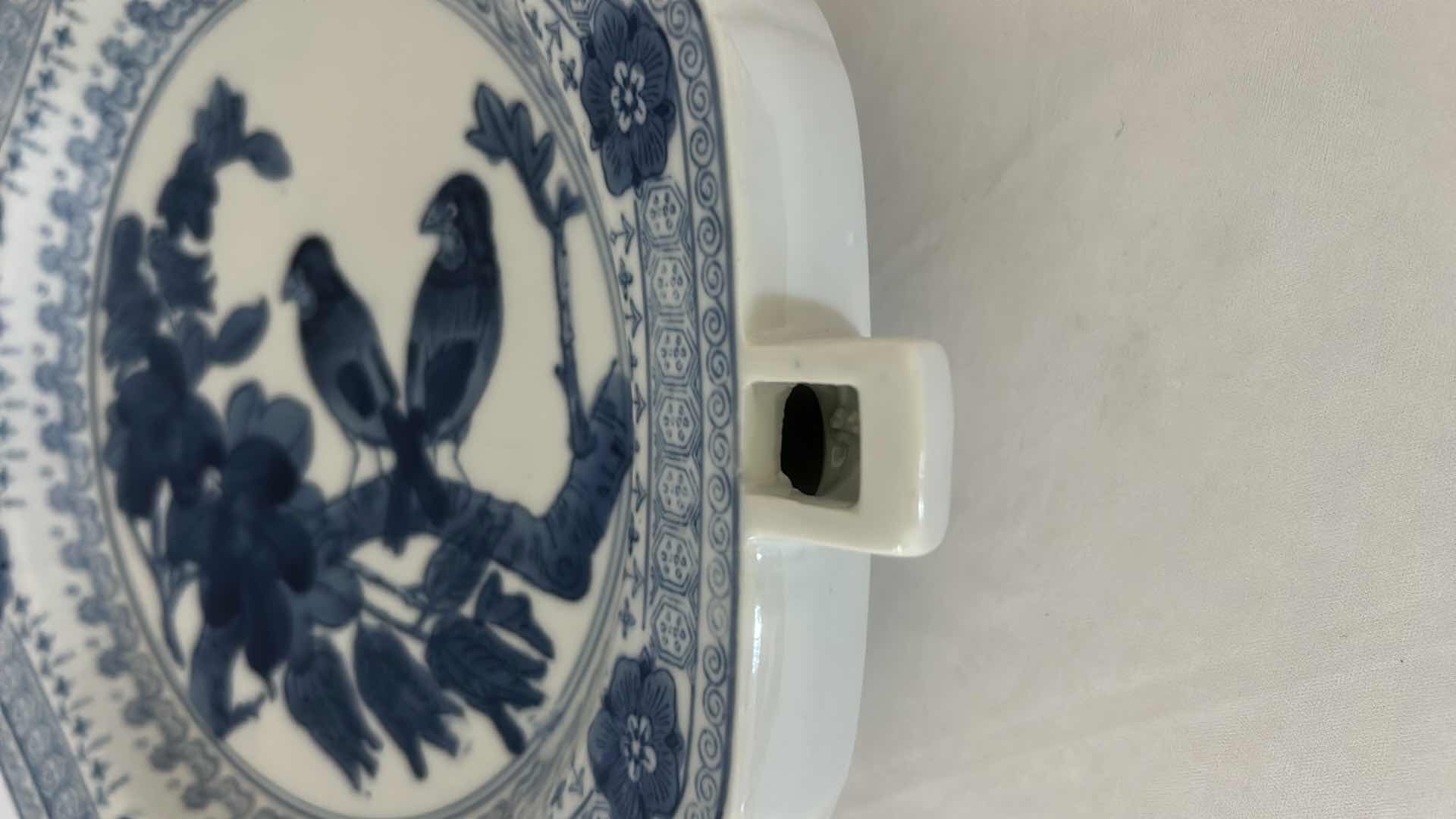 Photo 3 of ANTIQUE ASIAN PORCELAIN WARMING PLATE 