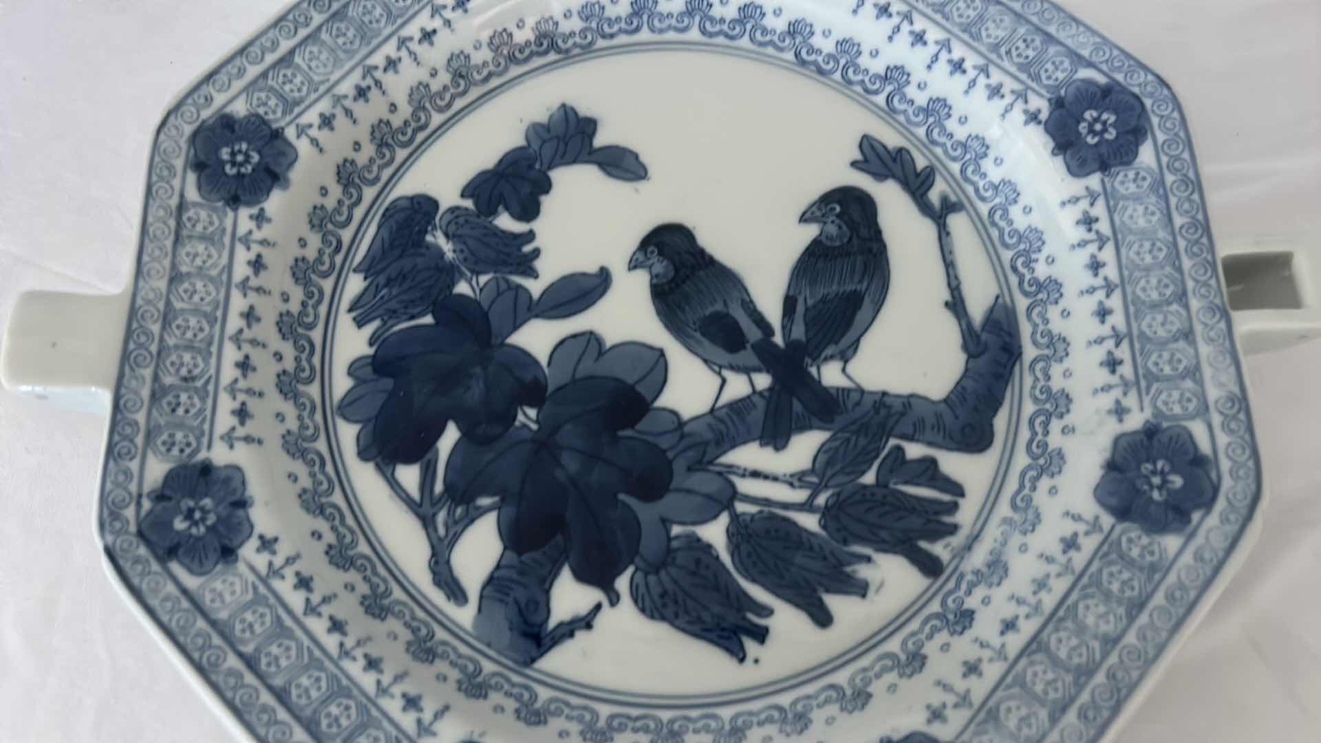 Photo 5 of ANTIQUE ASIAN PORCELAIN WARMING PLATE 