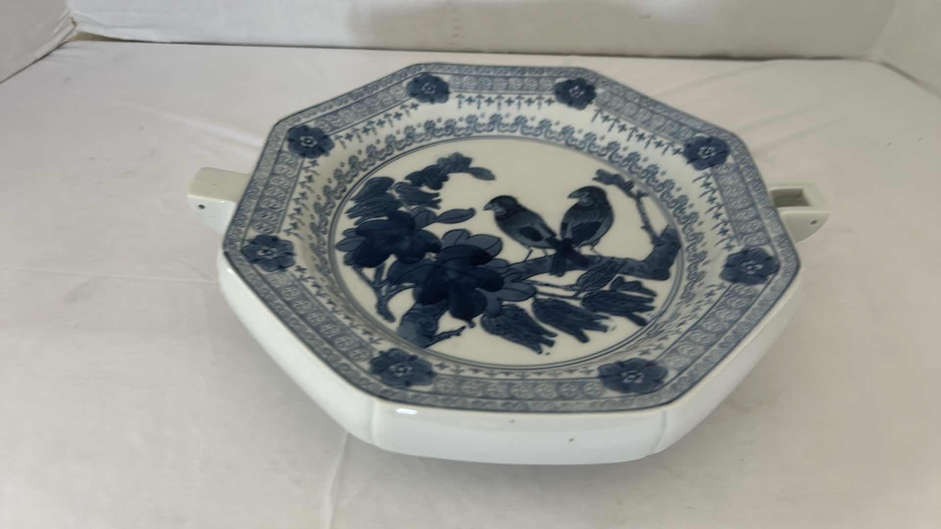 Photo 1 of ANTIQUE ASIAN PORCELAIN WARMING PLATE 