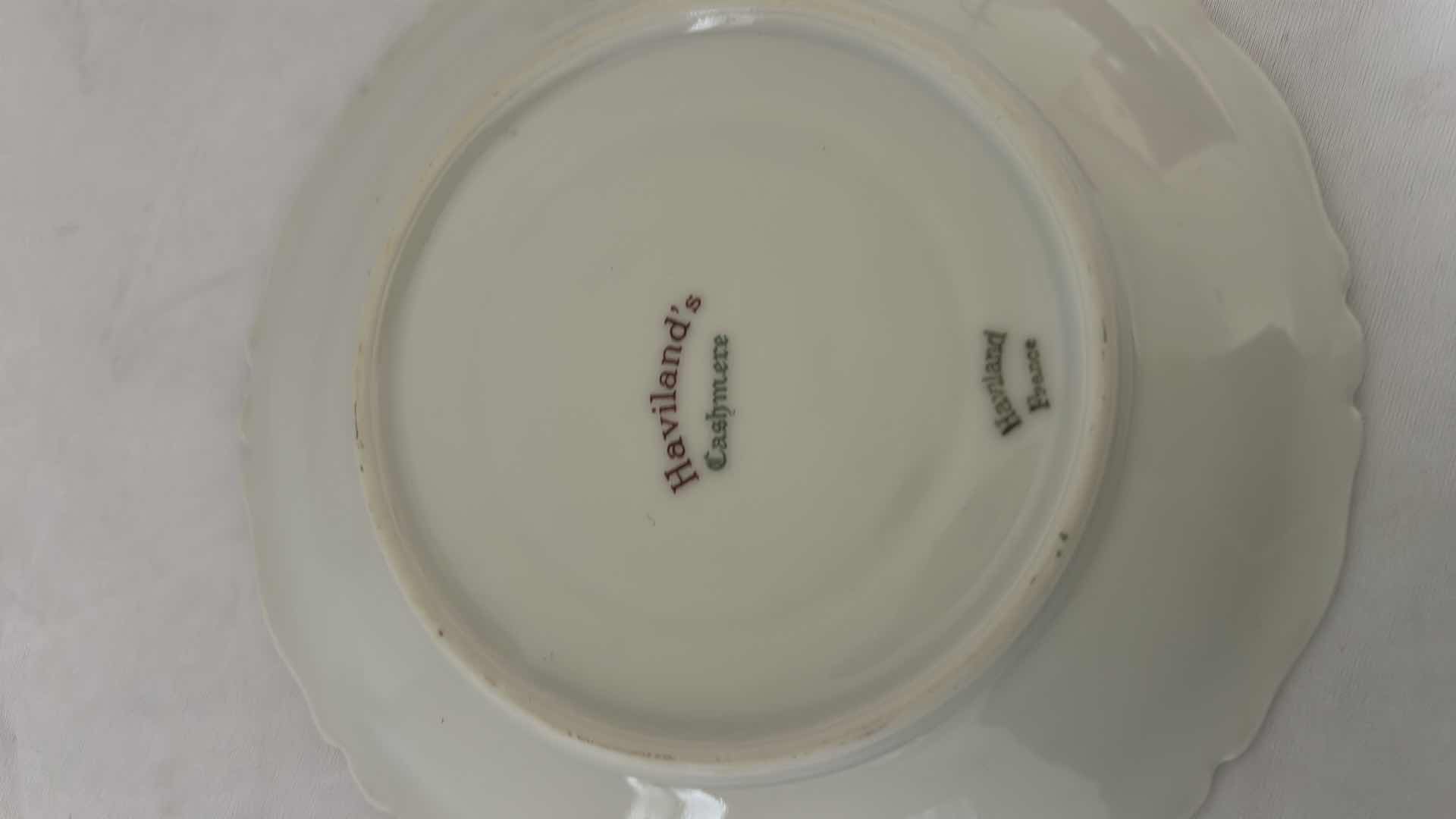 Photo 1 of HAVILAND’S CASHMERE FRANCE 5 PC SET - DINNER, SALAD AND DESSERT PLATE & TEACUP AND SAUCER
