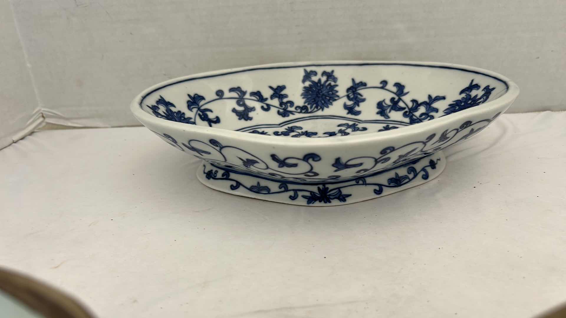 Photo 1 of 3-CHINESE BLUE AND WHITE BOWLS  10” X  H2 1/2”