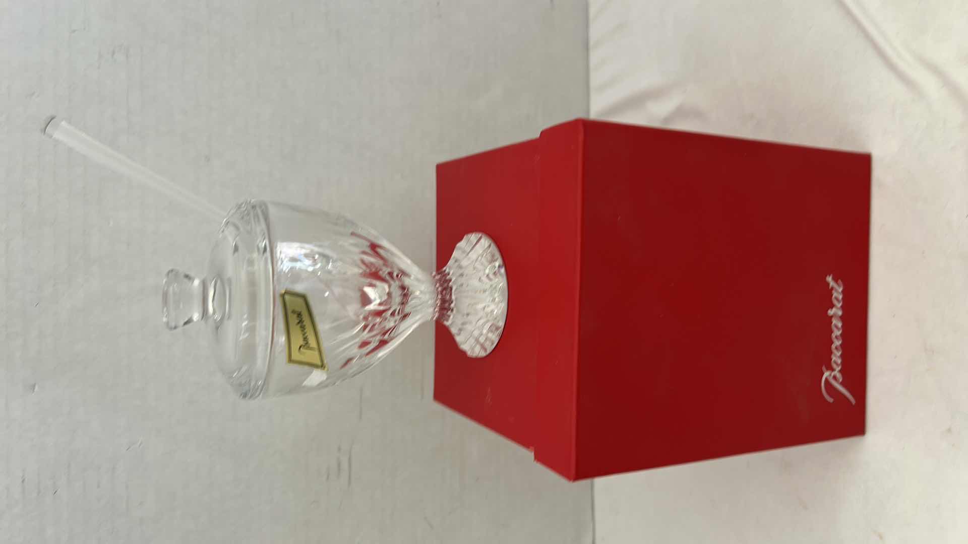 Photo 2 of NEW BACCARAT MASSERNA CRYSTAL MUSTARD POT/ JAM JAR W SPOON H5.5”  (IN ORIGINAL BOX)