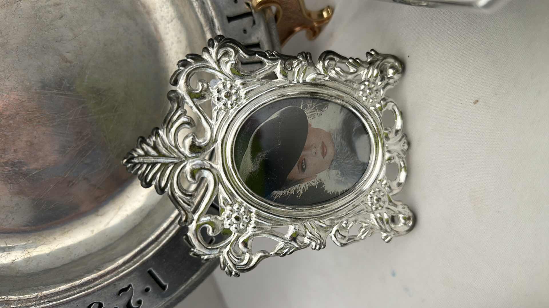 Photo 5 of 8 SILVER PLATED PC’S - PLATES, BUTTER DISH WITH COVER, SERVING BOWLS AND MORE (LARGEST 11”)