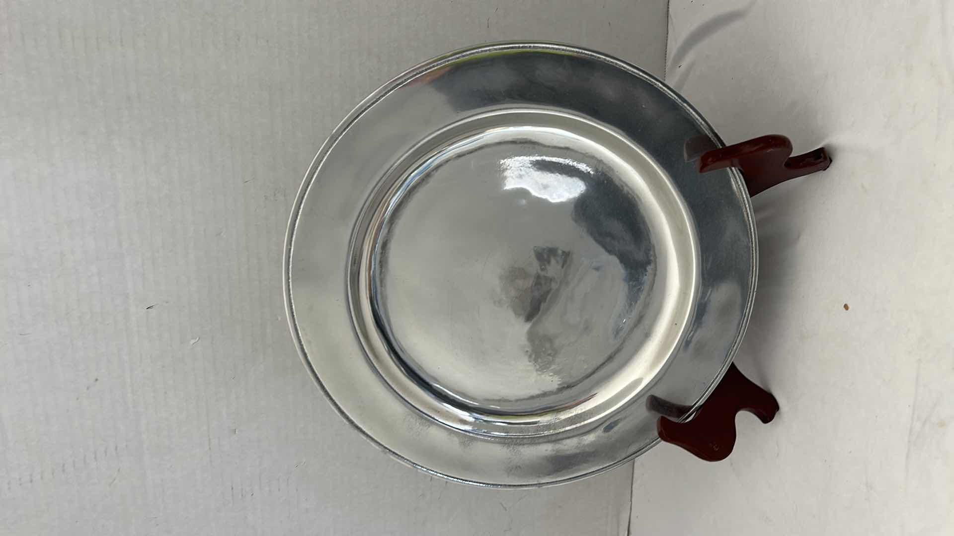 Photo 8 of 8 SILVER PLATED PC’S - PLATES, BUTTER DISH WITH COVER, SERVING BOWLS AND MORE (LARGEST 11”)