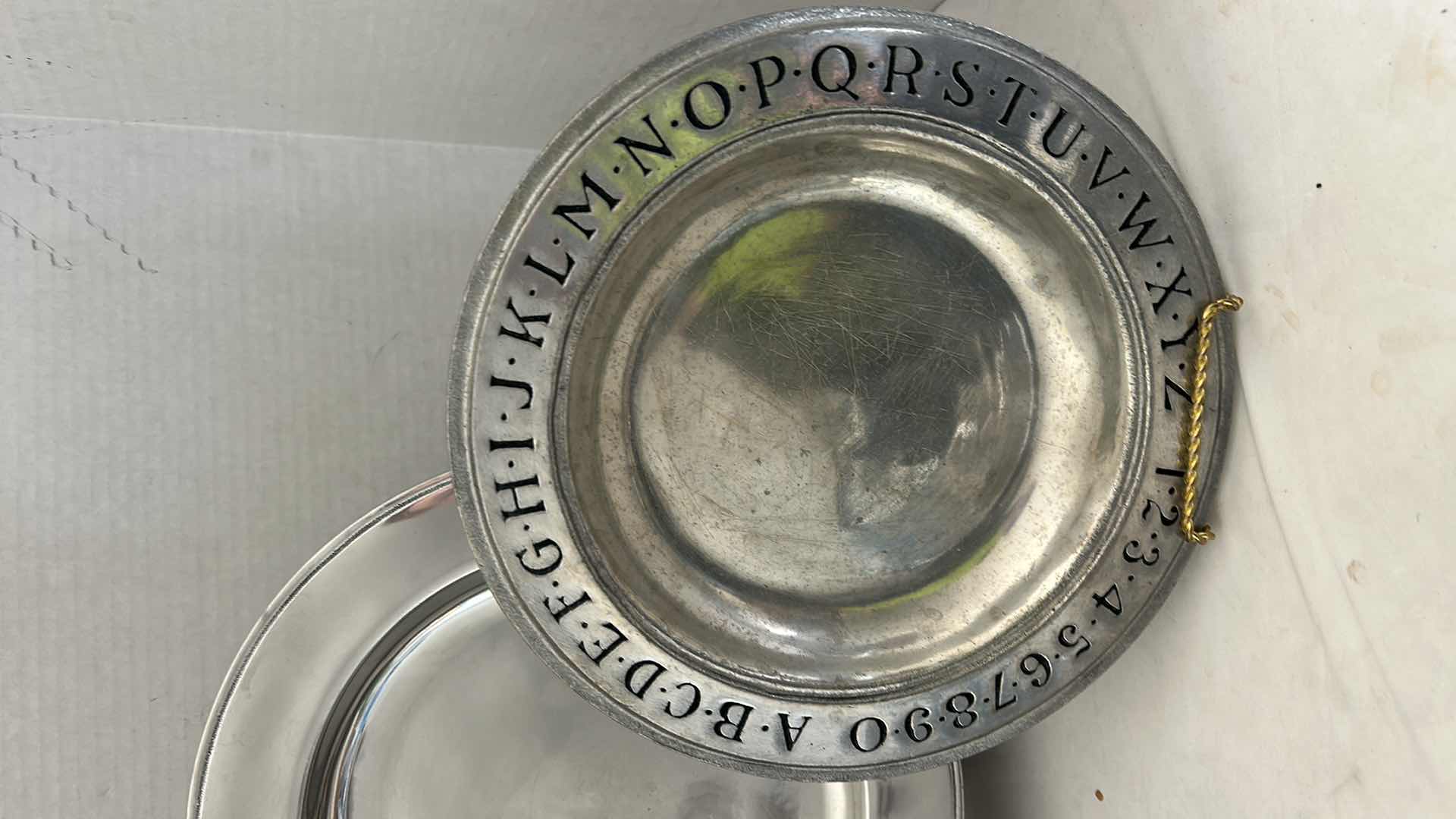 Photo 7 of 8 SILVER PLATED PC’S - PLATES, BUTTER DISH WITH COVER, SERVING BOWLS AND MORE (LARGEST 11”)