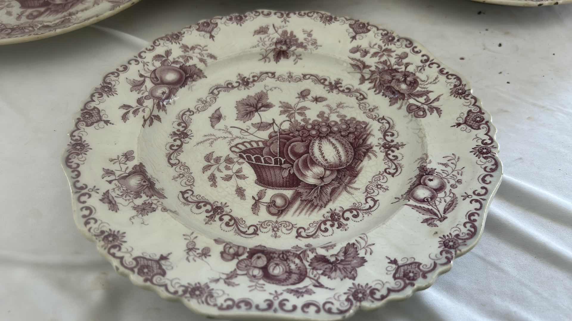 Photo 1 of 6 FRUITY BASKET PORCELAIN 8” PLATES