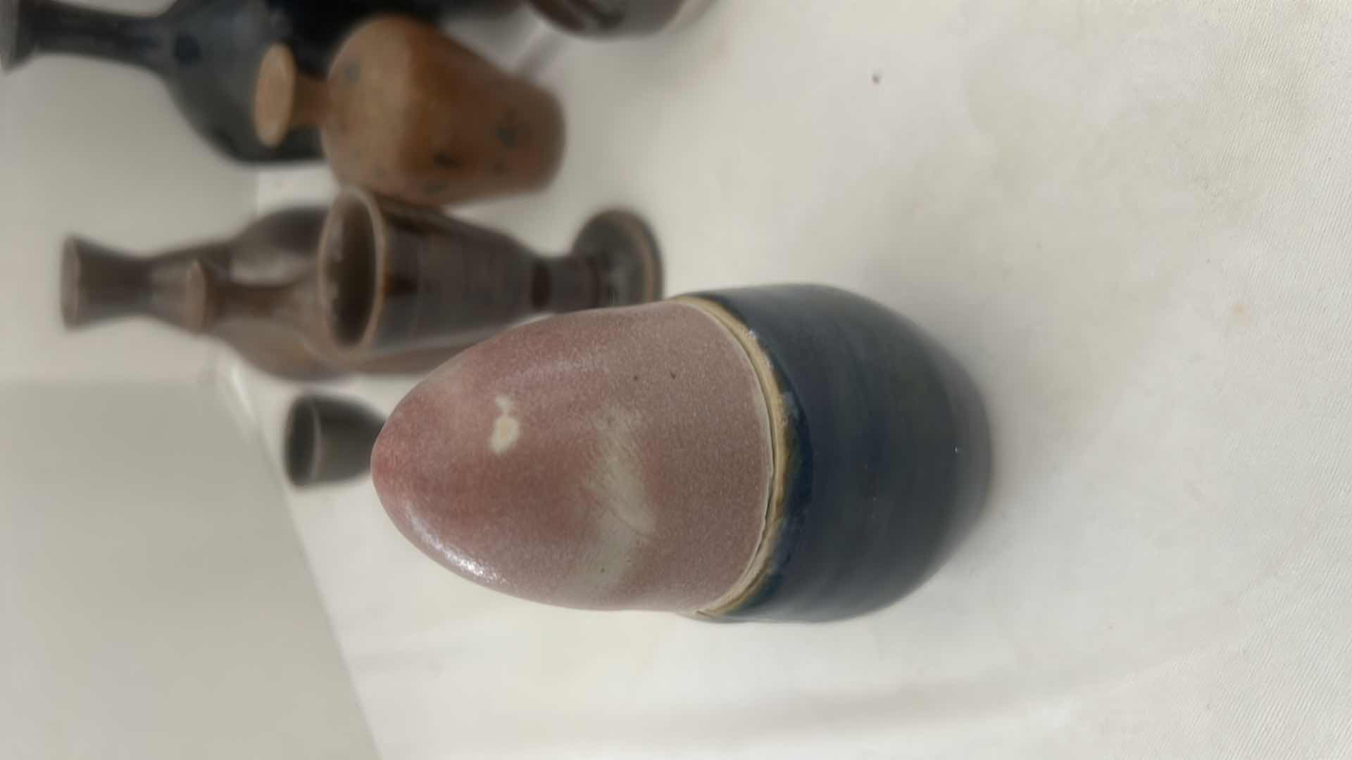 Photo 6 of 20 PC- VINTAGE POTTERY ASIAN PLATE, VASES, EGG CUPS (PLATE 10 1/2“)