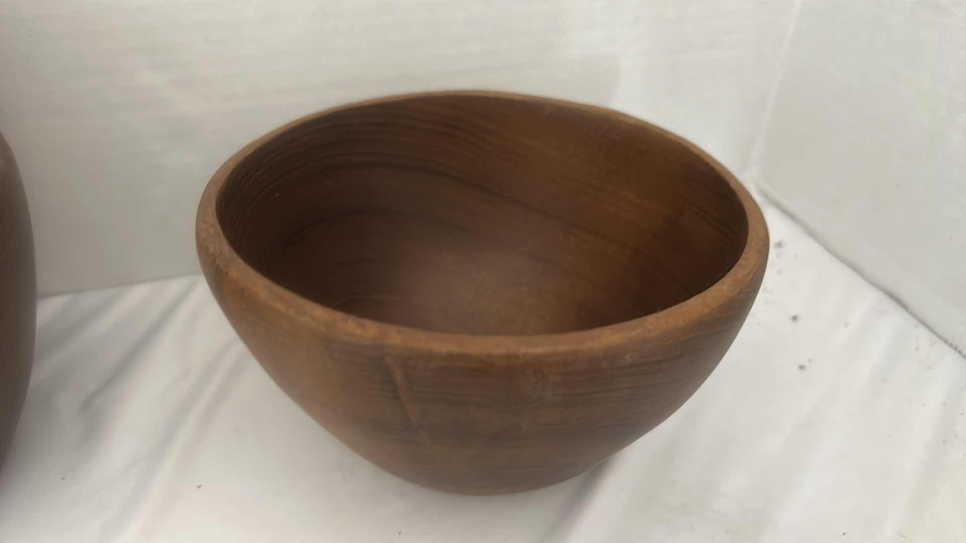 Photo 3 of 6-TEAK SALAD BOWLS  5 1/2” x 3 1/2”