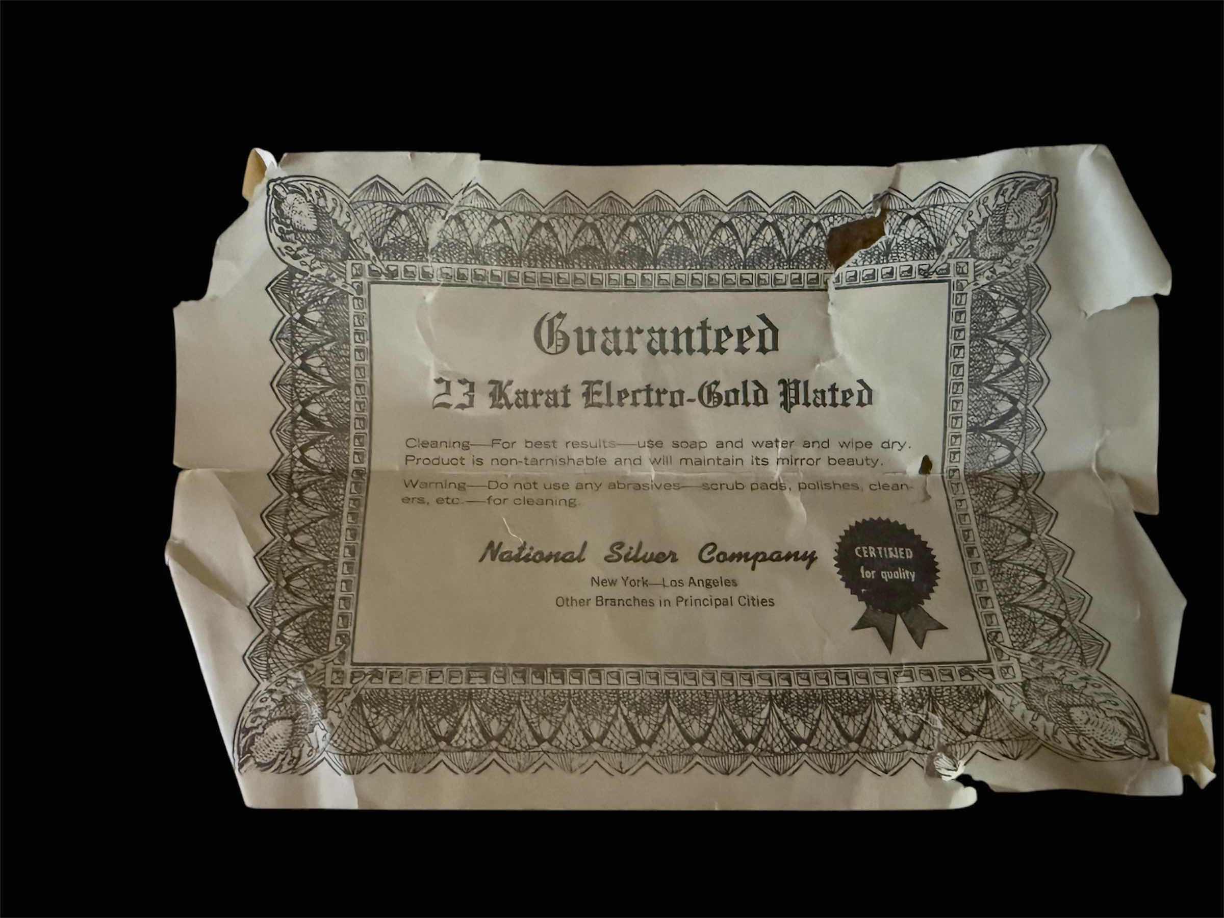 Photo 1 of 73 PCS-VINTAGE 23K GOLD-PLATED NATIONAL SILVER COMPANY SILVERWARE SET