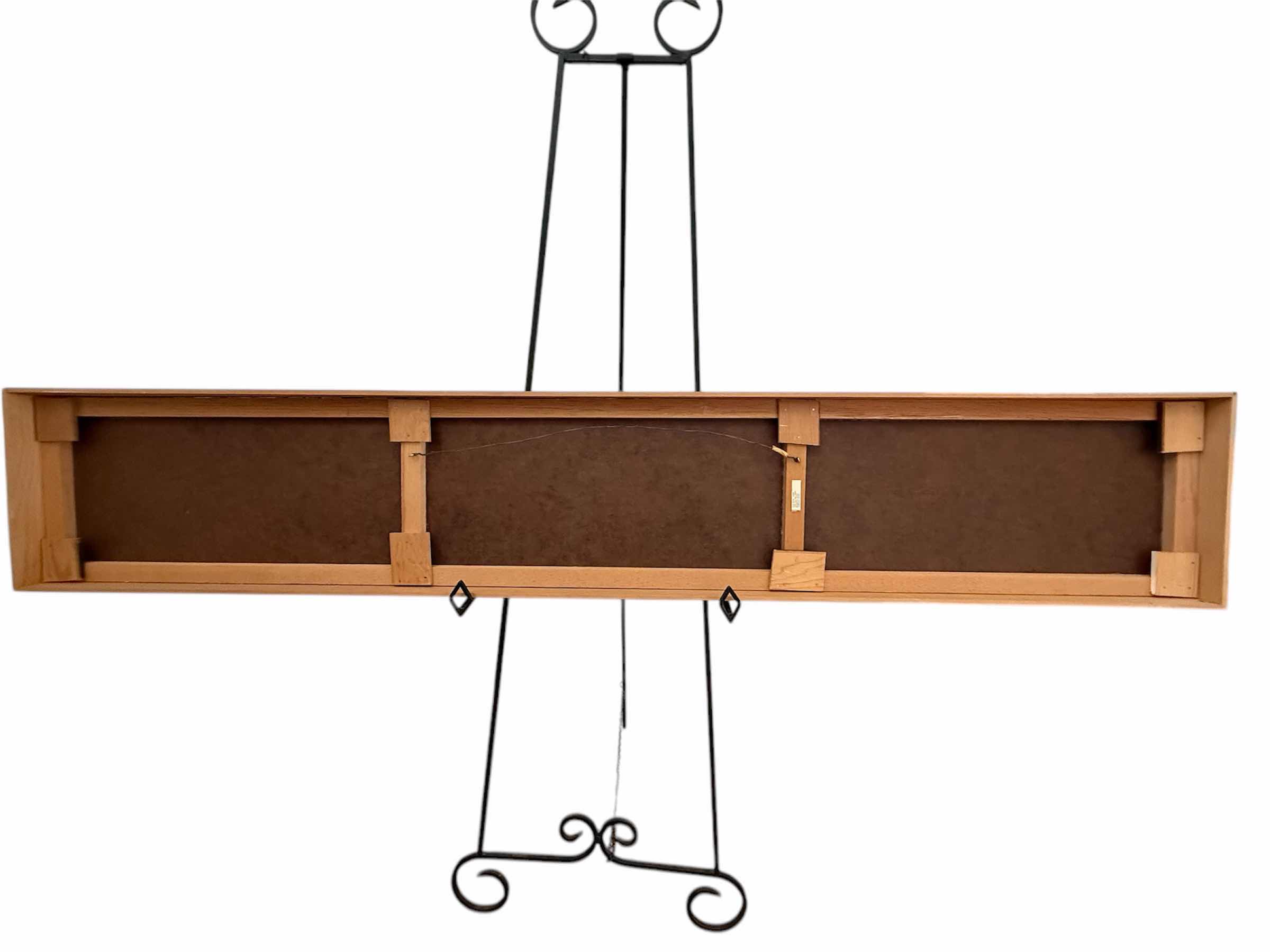 Photo 1 of ARTIST FRED BONN ACRYLIC ON BOARD TRAIN ARTWORK  72” x 12