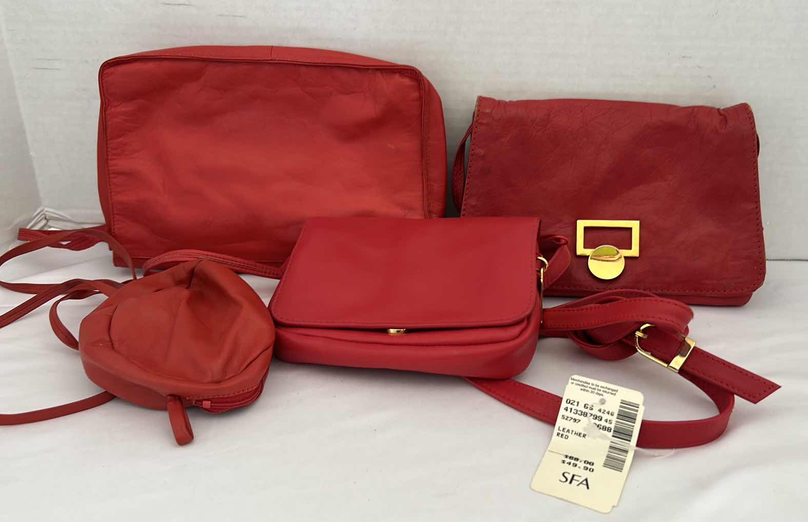 Photo 1 of 4 WOMENS VINTAGE RED HANDBAGS