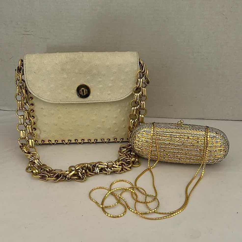 Photo 11 of 2 VINTAGE CREAM AND BLING HANDBAGS