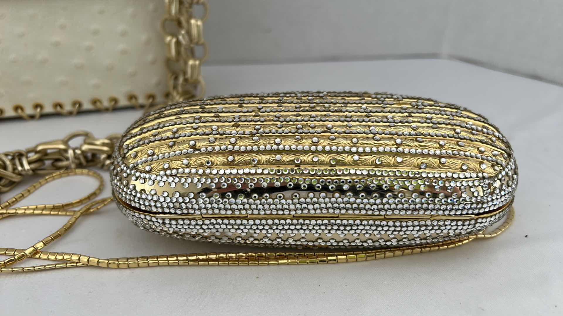 Photo 4 of 2 VINTAGE CREAM AND BLING HANDBAGS