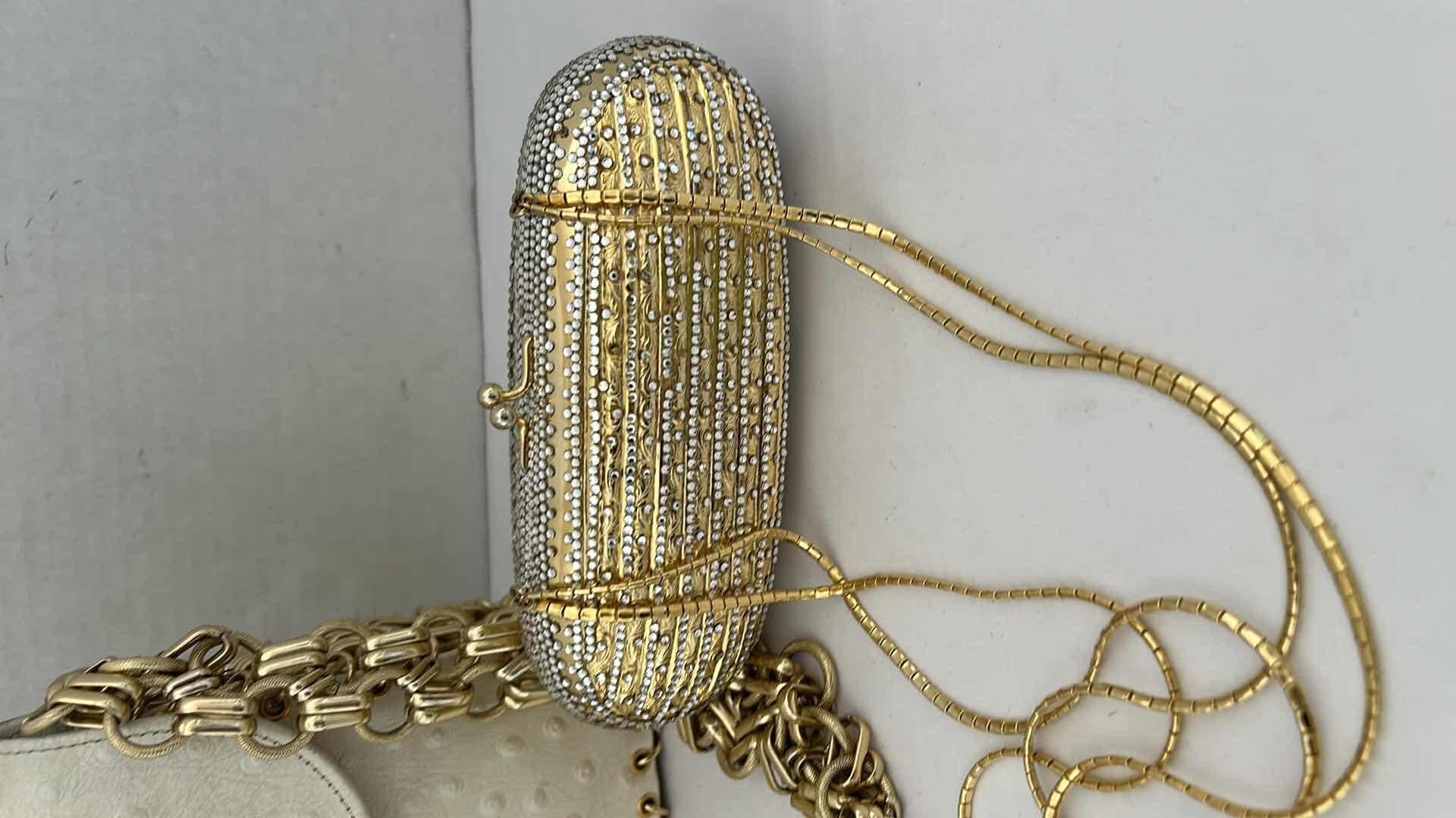 Photo 2 of 2 VINTAGE CREAM AND BLING HANDBAGS