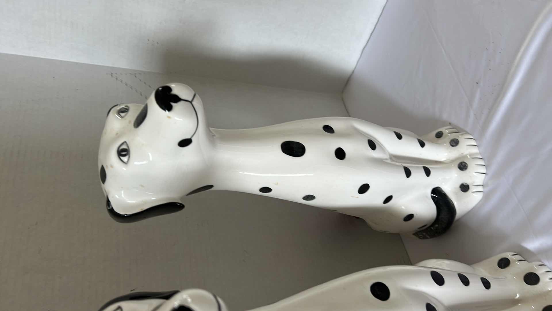 Photo 1 of 2 - CERAMIC DALMATIAN DOG TOILET BRUSH HOLDERS H17”