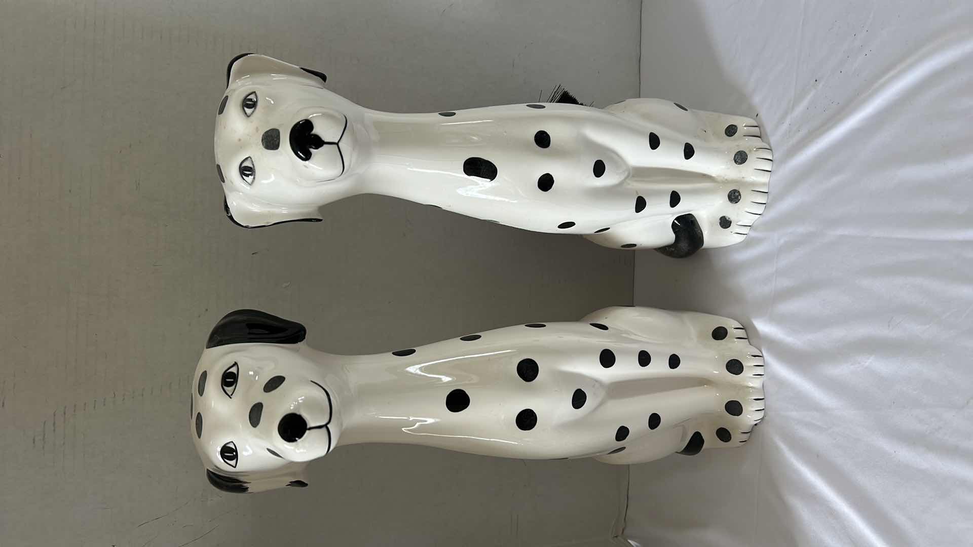 Photo 1 of 2 - CERAMIC DALMATIAN DOG TOILET BRUSH HOLDERS H17”