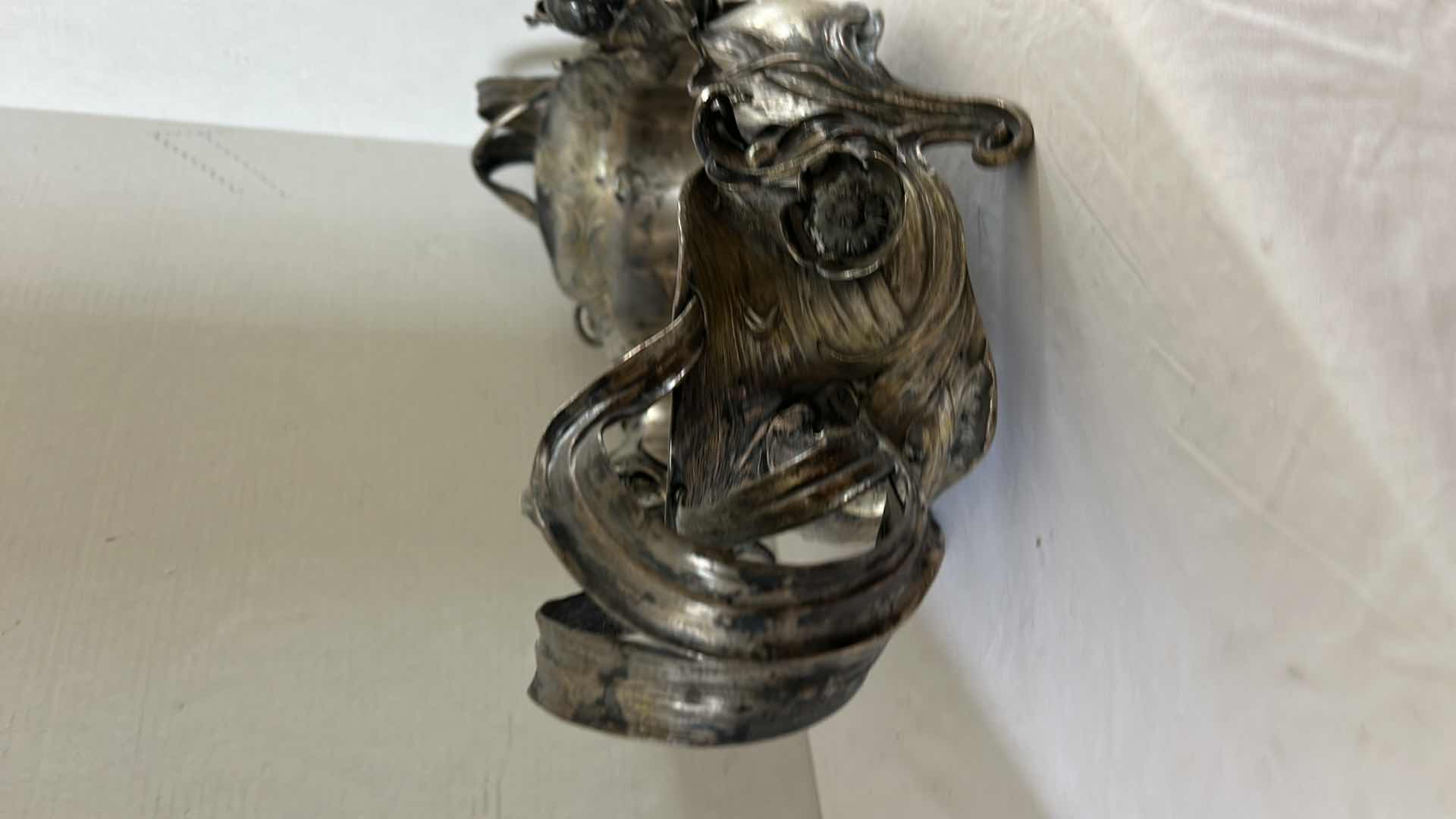 Photo 5 of ANTIQUE ART NOUVEAU CENTERPIECE JARDINIERE MADE BY ALBERT MAYER  25 1/2“ x 11 1/2“ x H8“