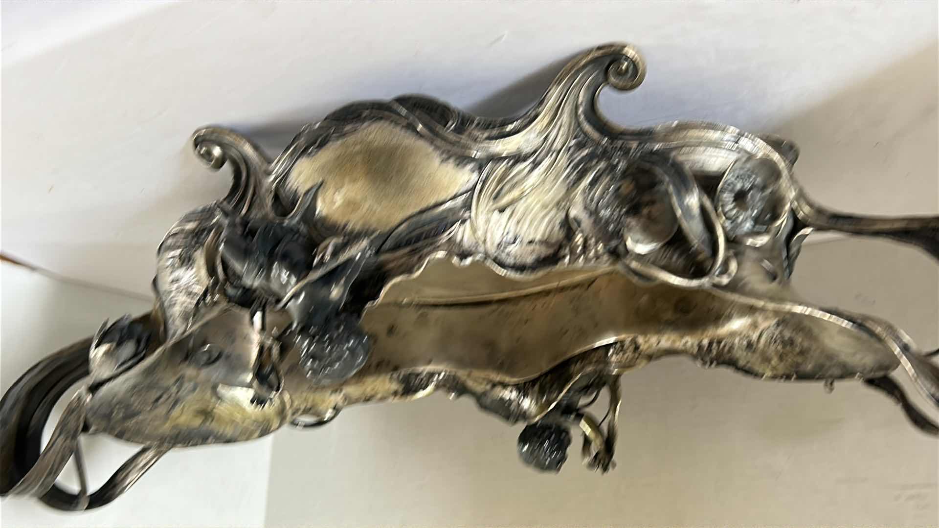 Photo 7 of ANTIQUE ART NOUVEAU CENTERPIECE JARDINIERE MADE BY ALBERT MAYER  25 1/2“ x 11 1/2“ x H8“