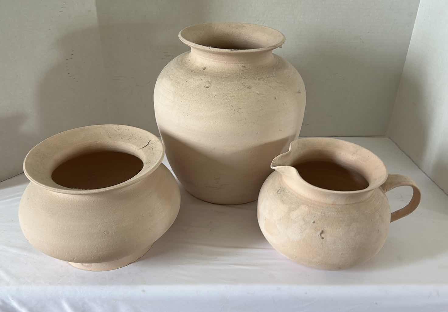 Photo 1 of 3 HAND SPUN POTTERY (TALLEST 11”)