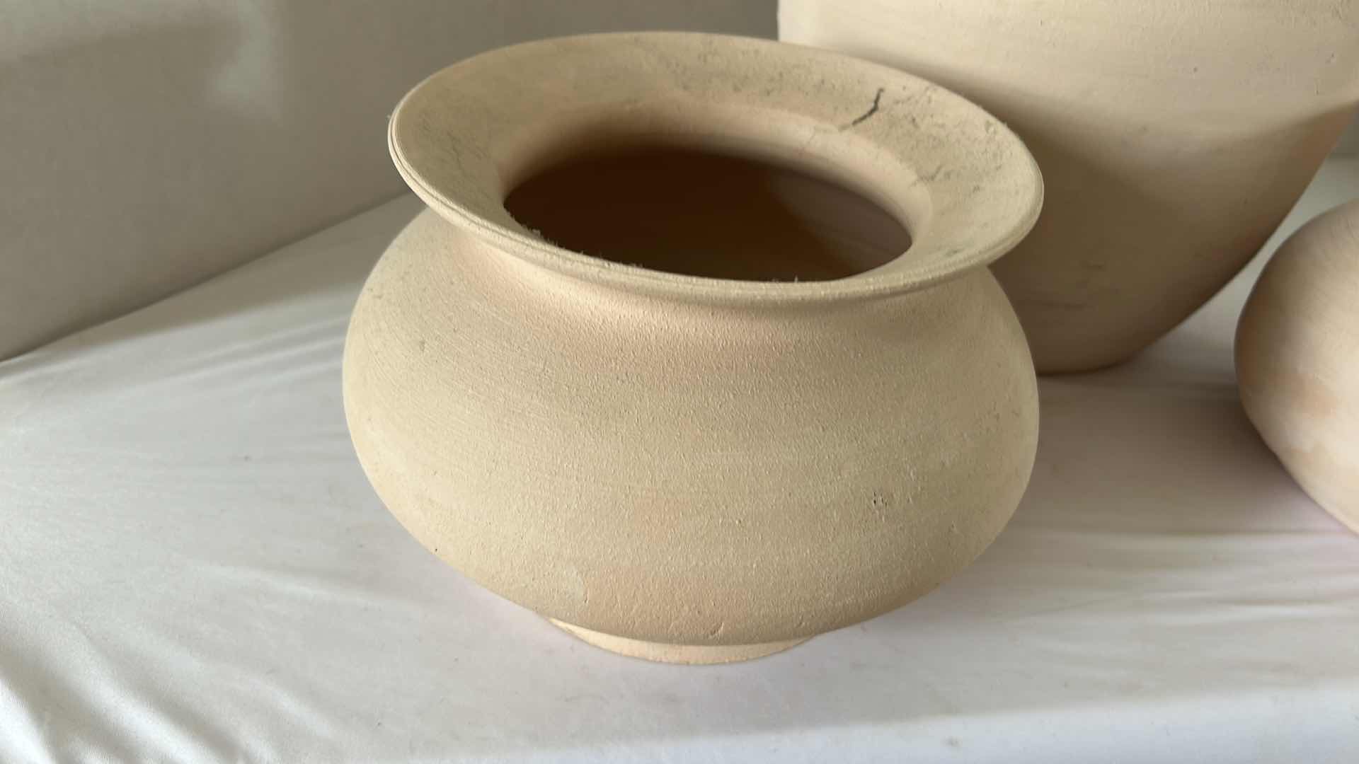 Photo 1 of 3 HAND SPUN POTTERY (TALLEST 11”)