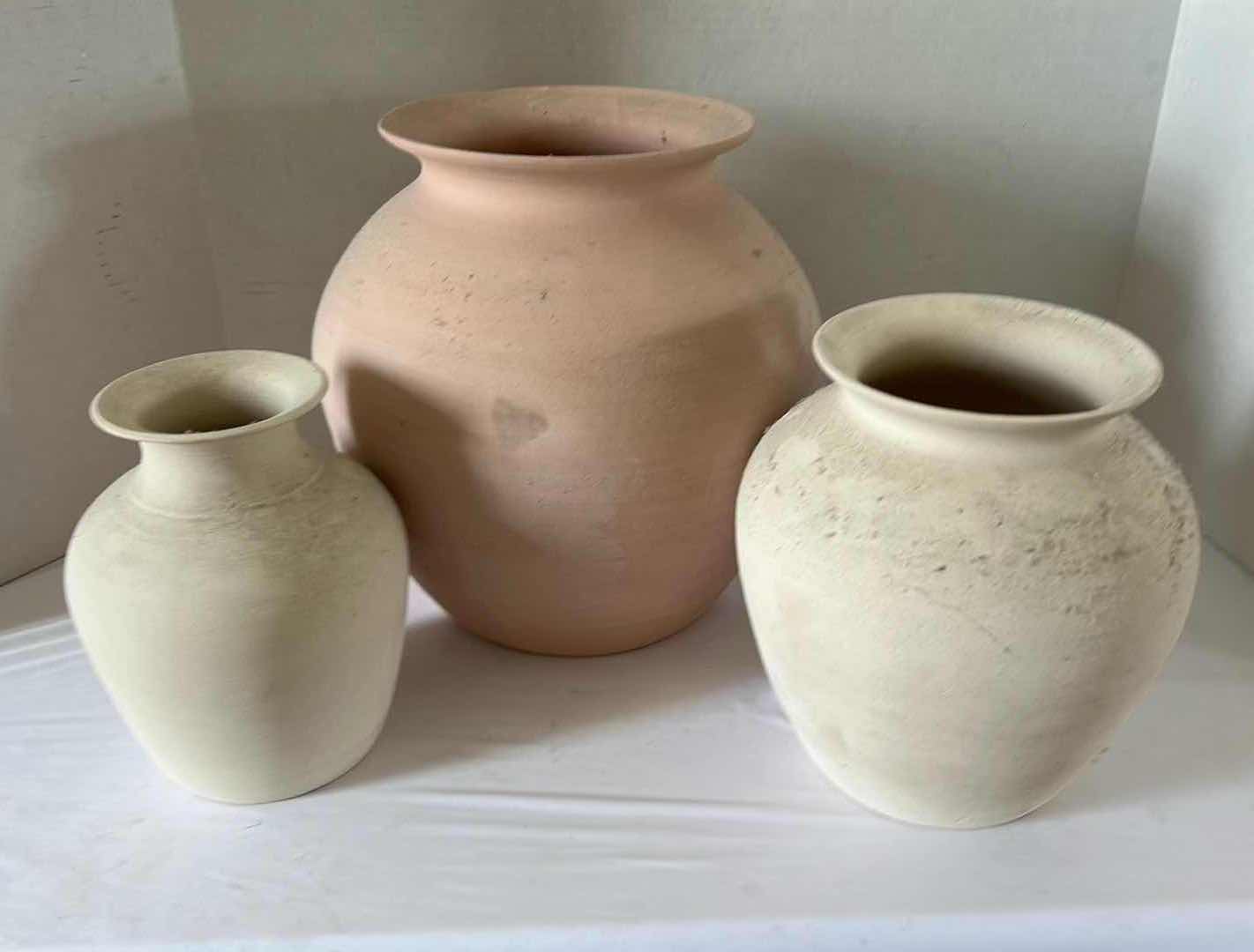 Photo 1 of 3 HAND SPUN POTTERY (TALLEST 11”)