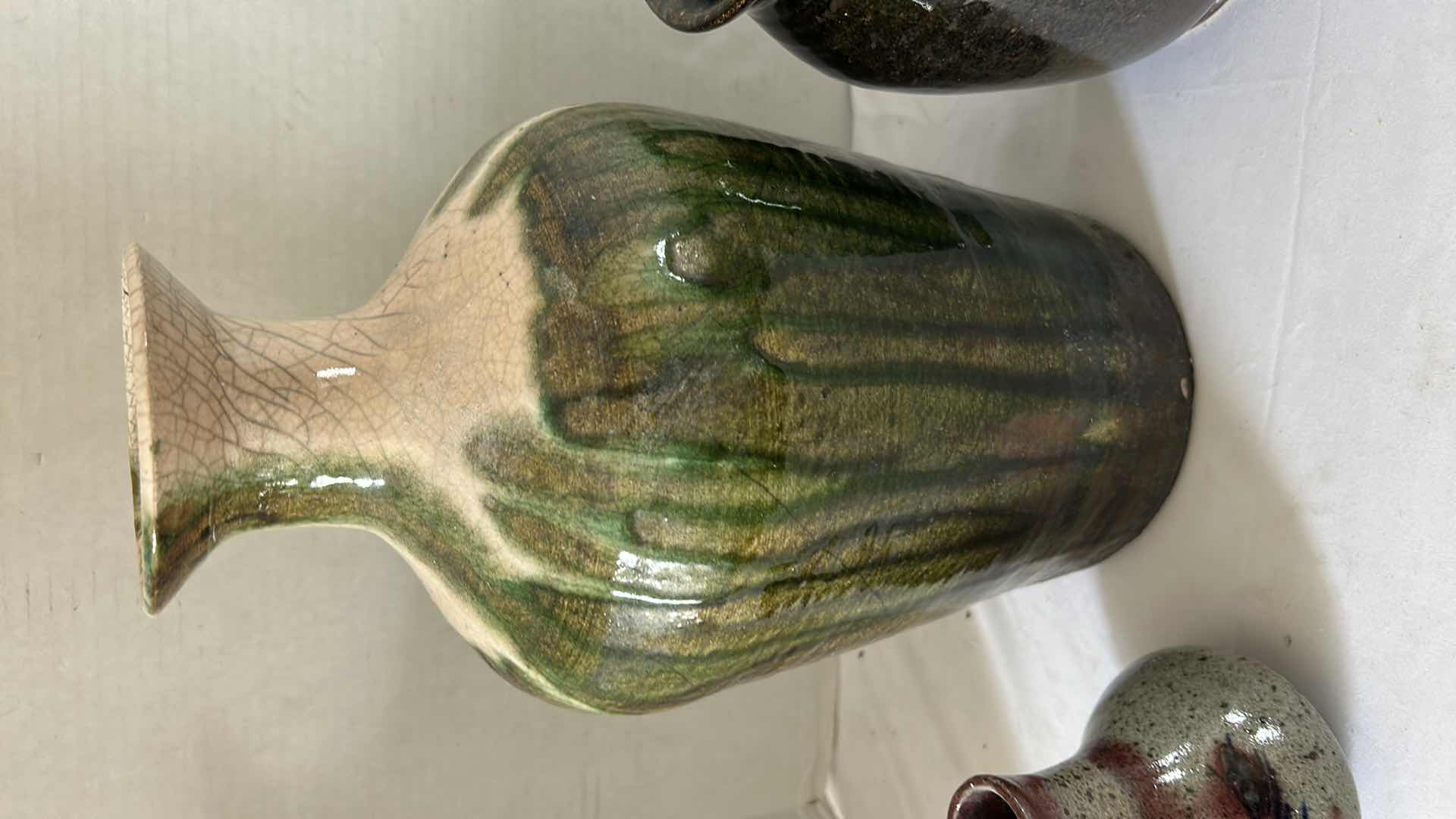 Photo 1 of 5 HAND SPUN GLAZED POTTERY (TALLEST 12.5”)