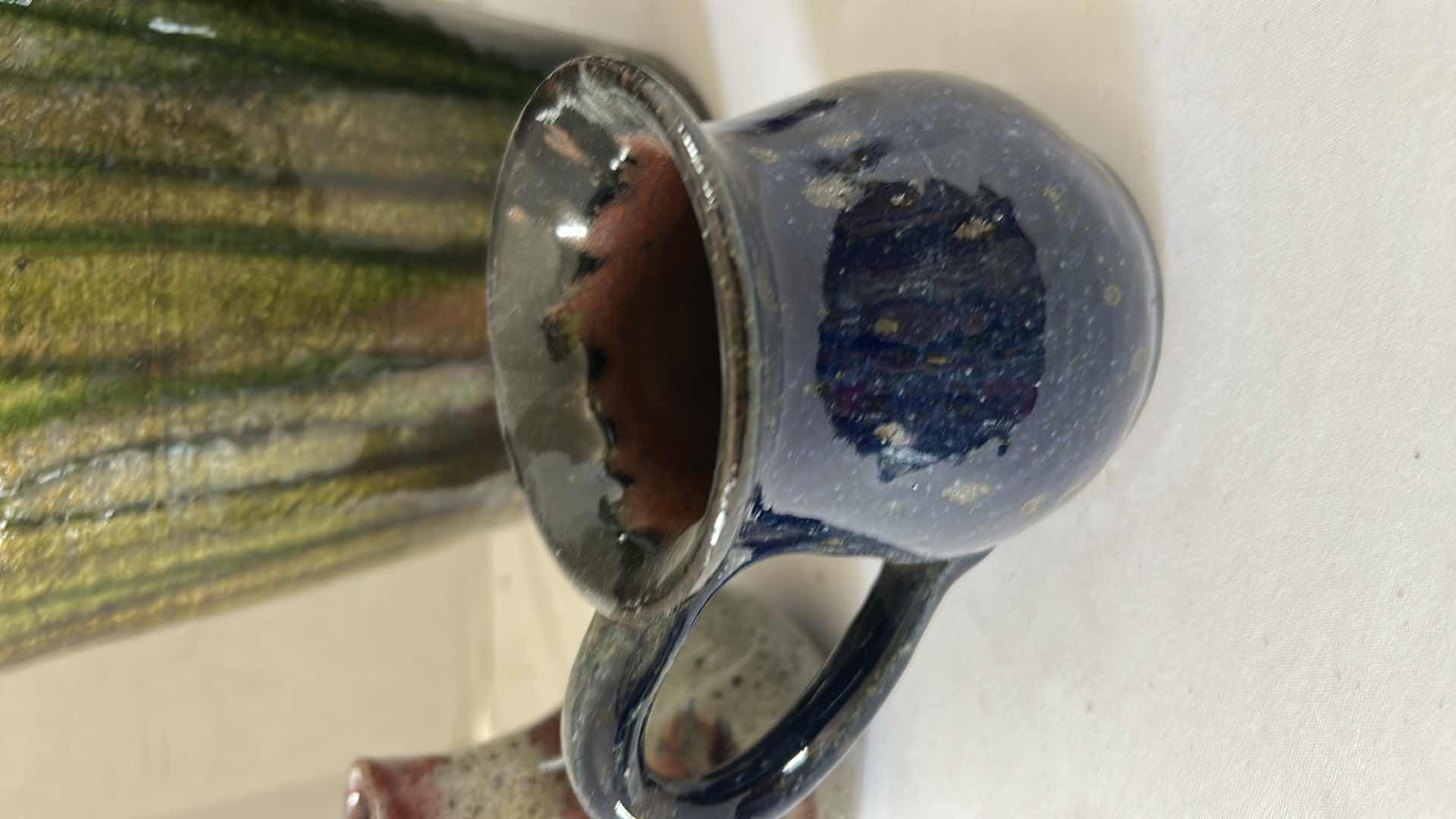 Photo 1 of 5 HAND SPUN GLAZED POTTERY (TALLEST 12.5”)