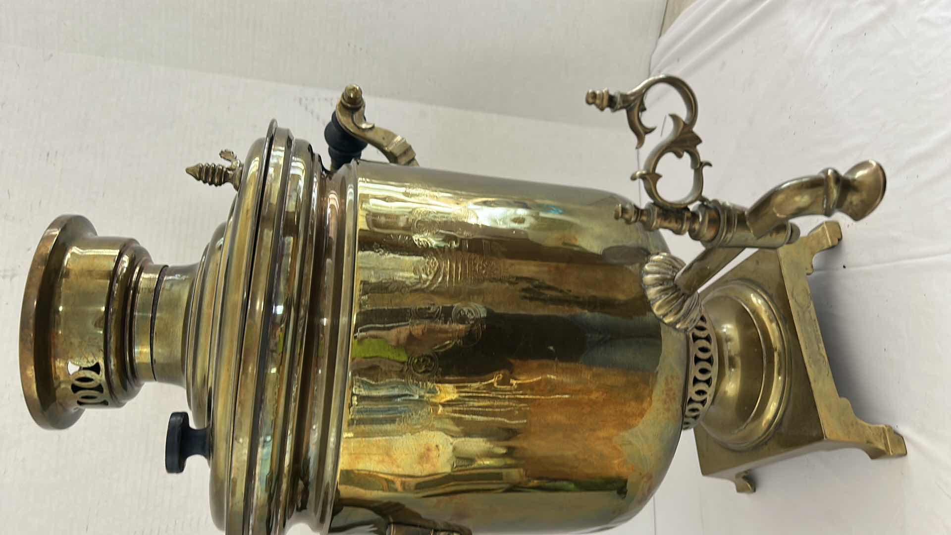 Photo 1 of ANTIQUE RUSSIAN BRASS SAMOVAR H21”
