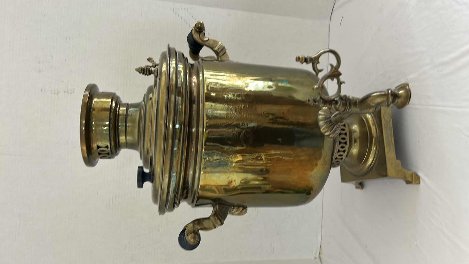 Photo 1 of ANTIQUE RUSSIAN BRASS SAMOVAR H21”