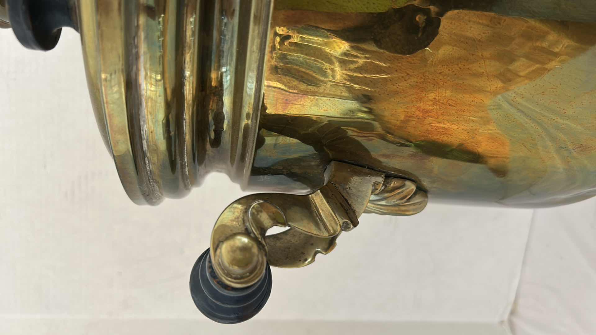 Photo 1 of ANTIQUE RUSSIAN BRASS SAMOVAR H21”