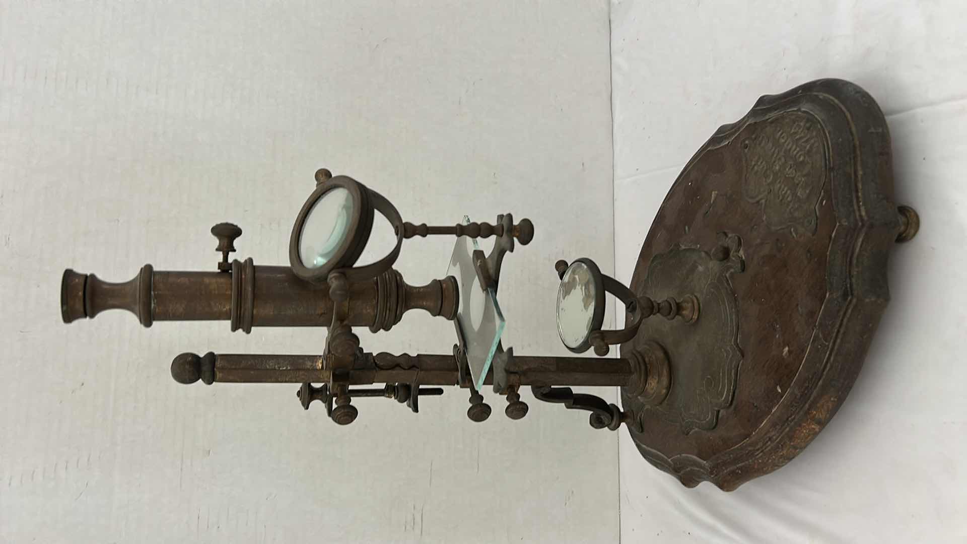 Photo 1 of 1700'S VINTAGE JOHN CUFF FLEET STEEL LONDON MICROSCOPE H16”