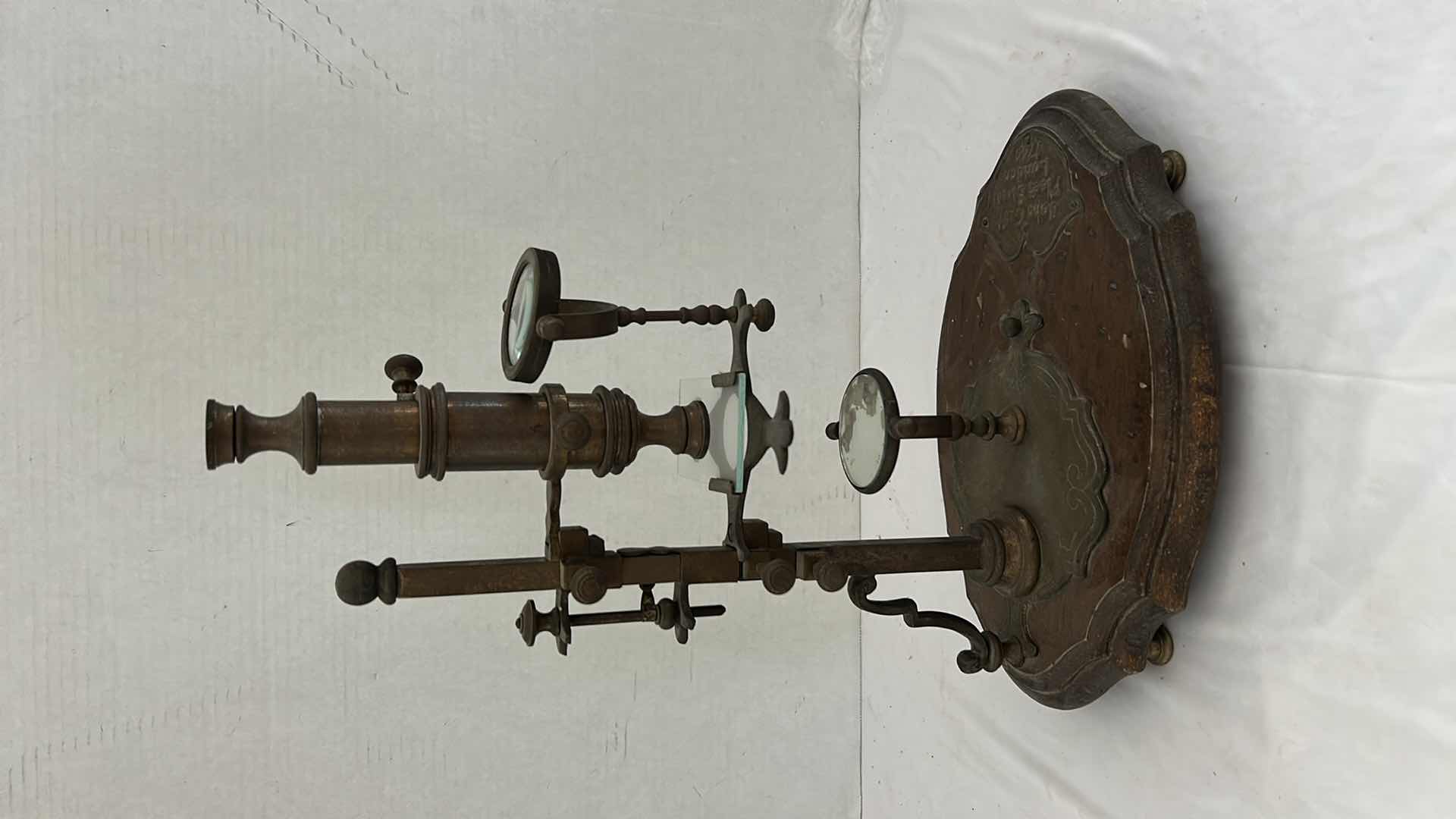 Photo 1 of 1700'S VINTAGE JOHN CUFF FLEET STEEL LONDON MICROSCOPE H16”