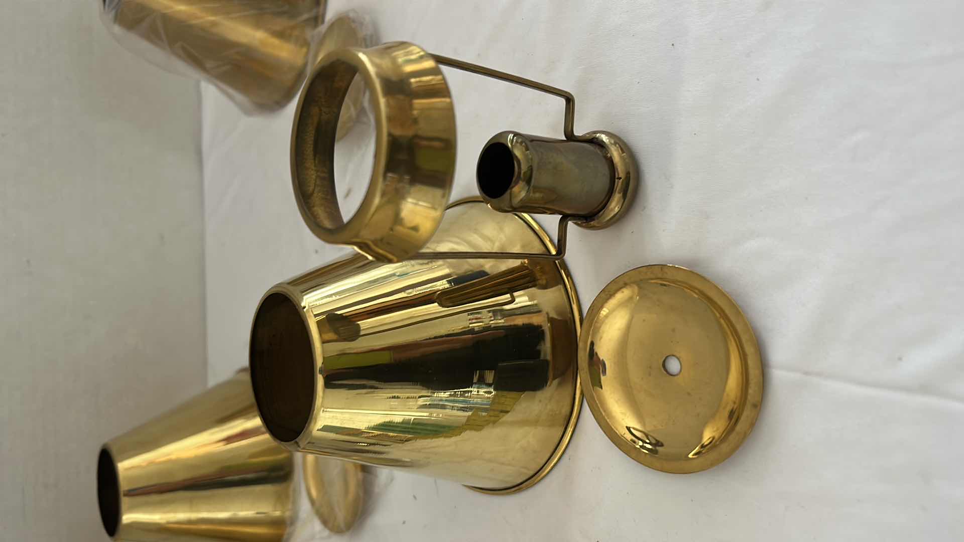 Photo 2 of 4 METAL LAMPSHADES AND HARDWARE (SHADE 5” x H4”)