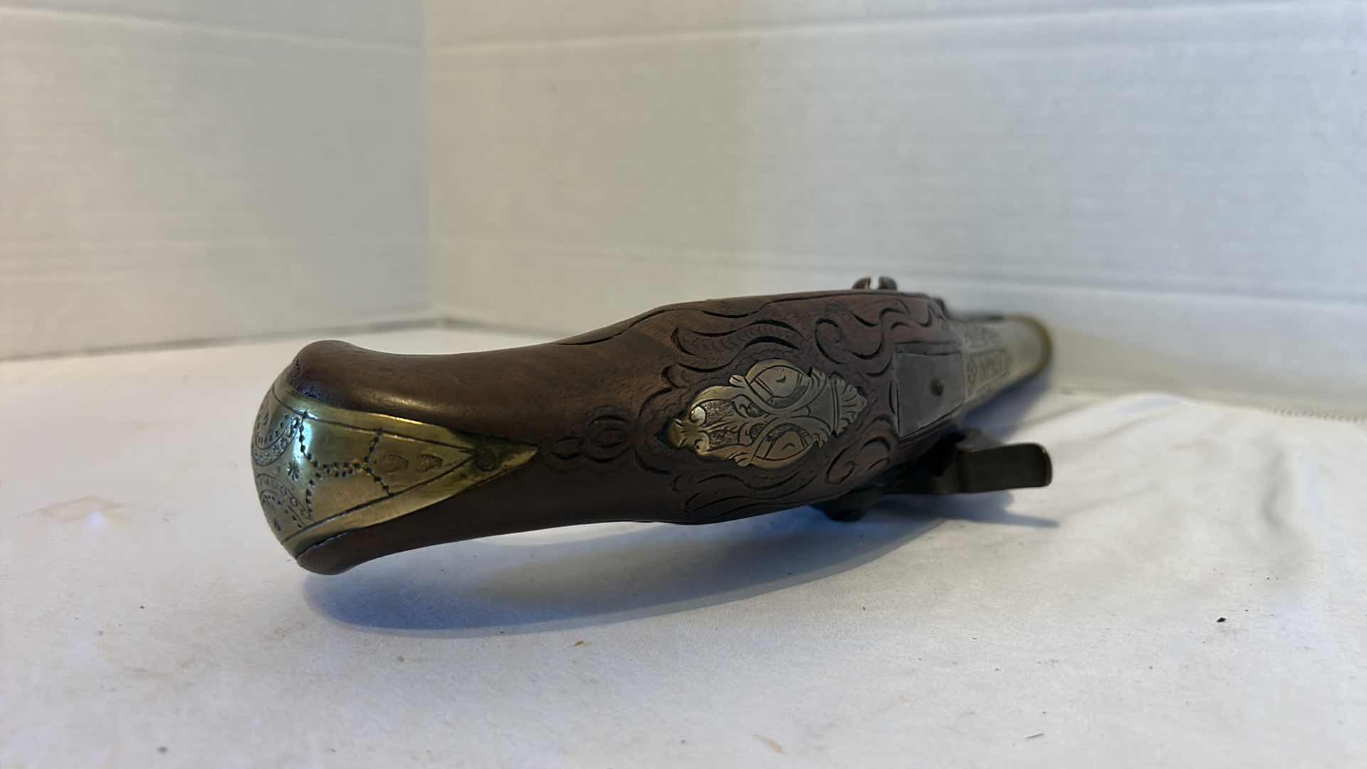 Photo 1 of ANTIQUE FLINTLOCK PISTOL 12”