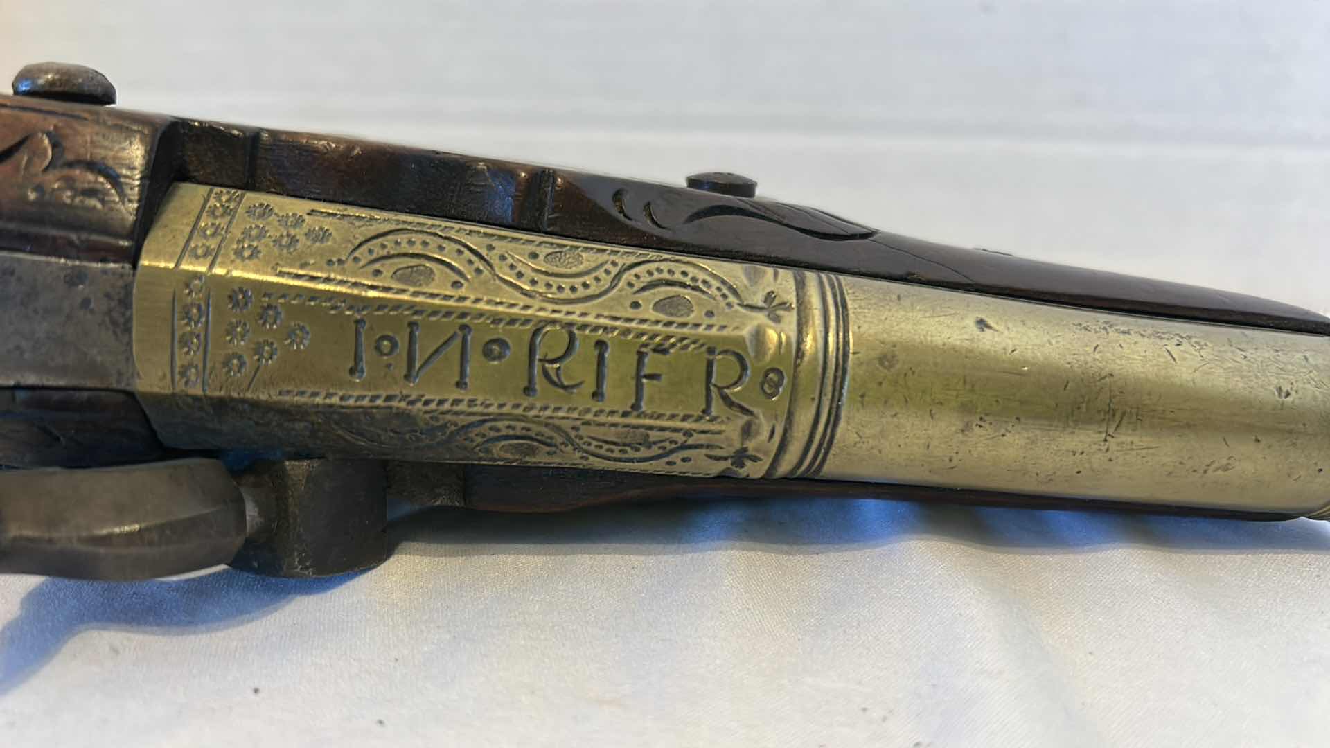 Photo 1 of ANTIQUE FLINTLOCK PISTOL 12”