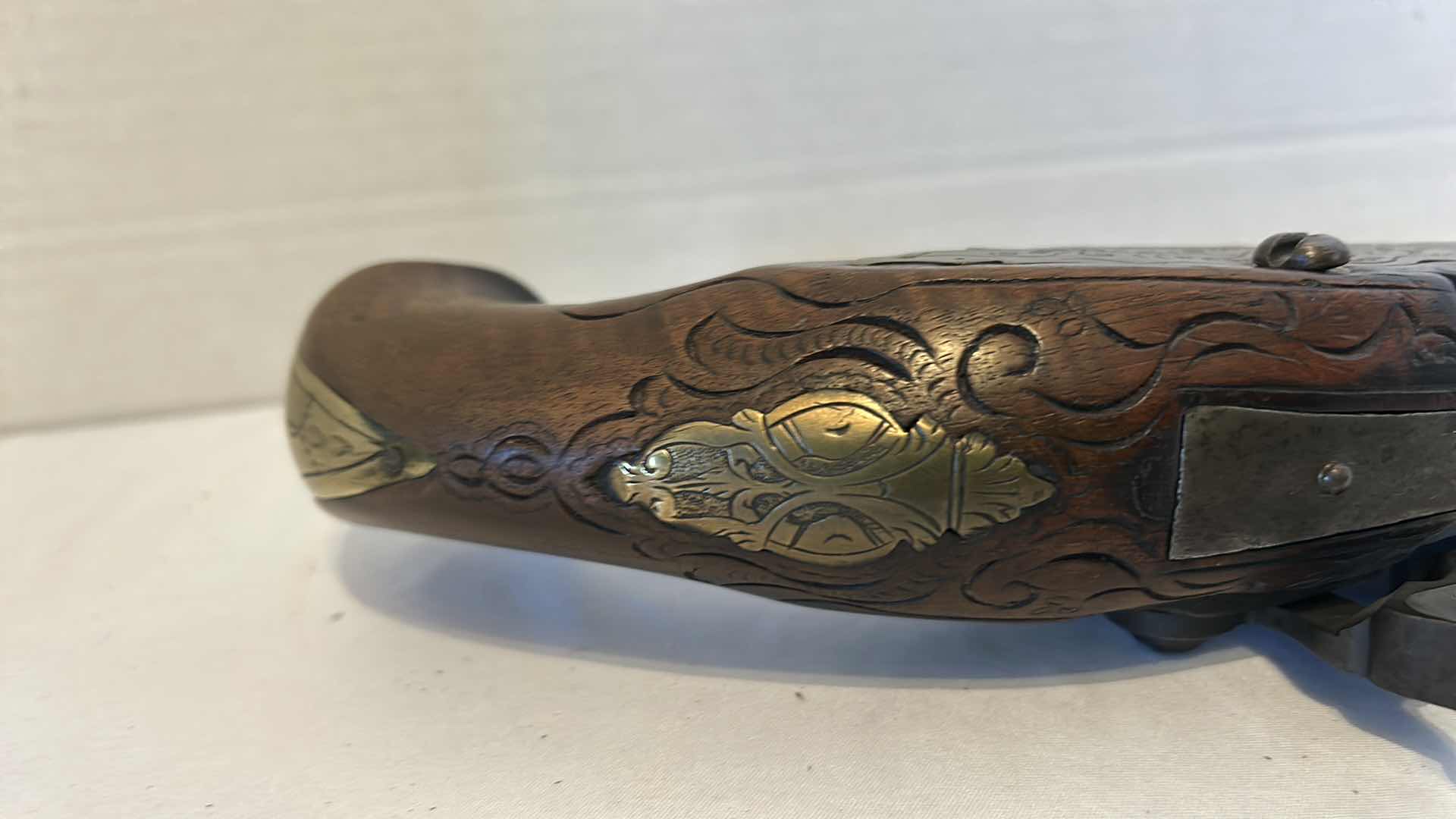 Photo 1 of ANTIQUE FLINTLOCK PISTOL 12”