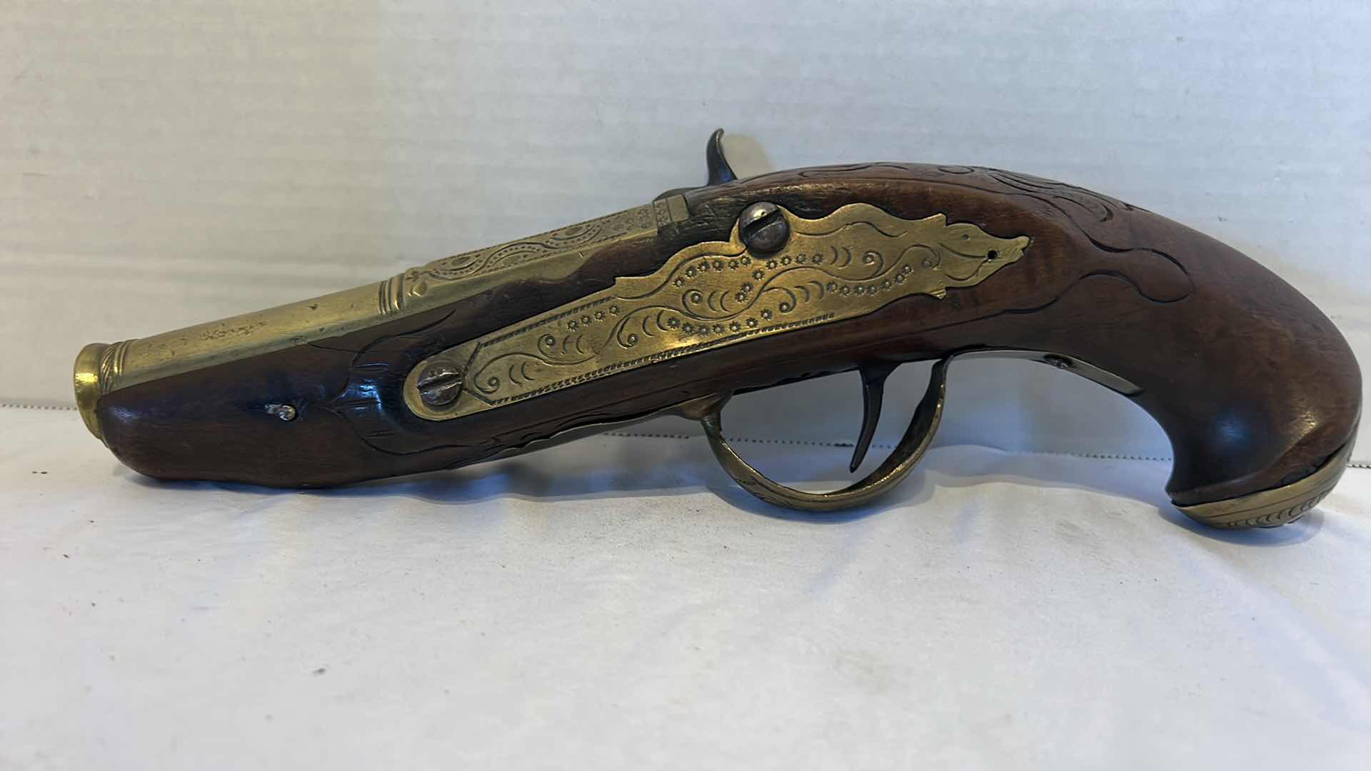 Photo 1 of ANTIQUE FLINTLOCK PISTOL 12”