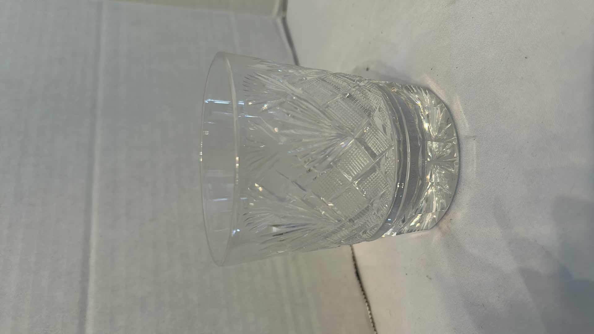 Photo 6 of 8-VINTAGE CUT CRYSTAL WHISKEY GLASSES