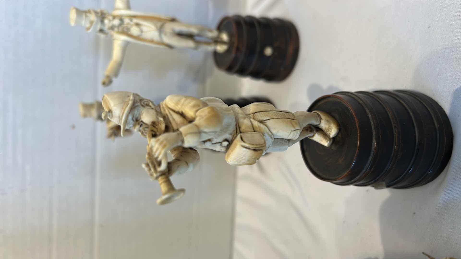 Photo 5 of 7 - ANTIQUE FINELY CARVED IVORY FIGURES OF MUSICIANS FROM GERMANY  (3 ARE BROKEN)  H6.5”
