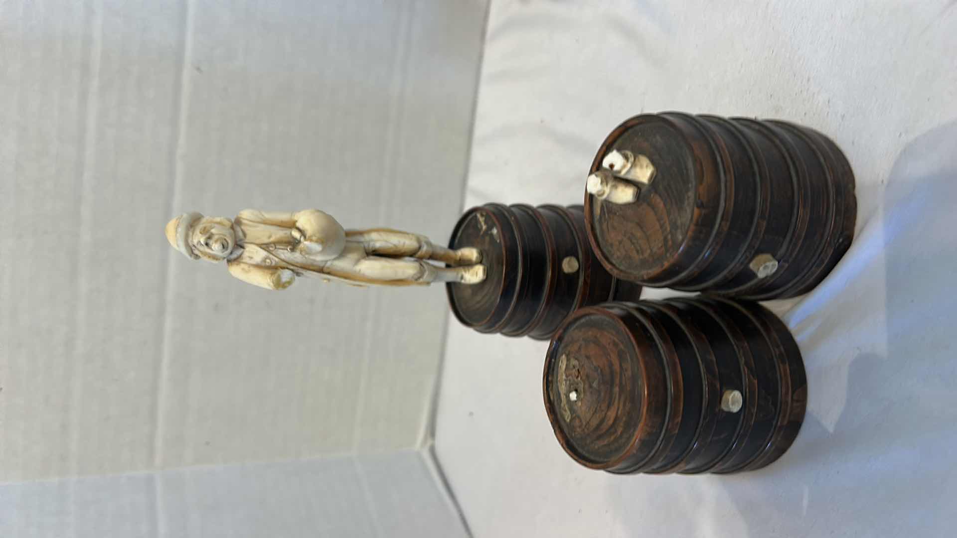 Photo 8 of 7 - ANTIQUE FINELY CARVED IVORY FIGURES OF MUSICIANS FROM GERMANY  (3 ARE BROKEN)  H6.5”