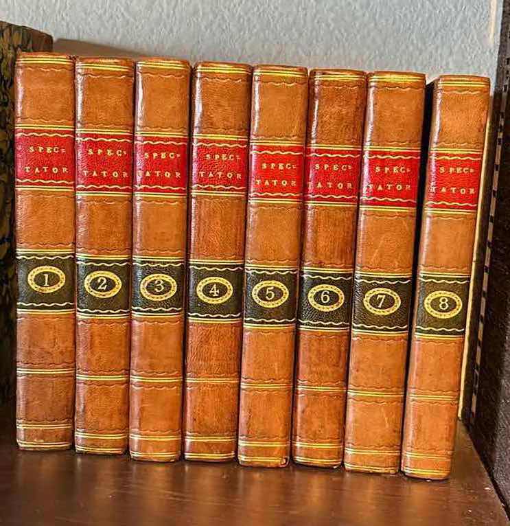 Photo 1 of 8  ANTIQUE HARDCOVER SPEC TATOR  BOOKS