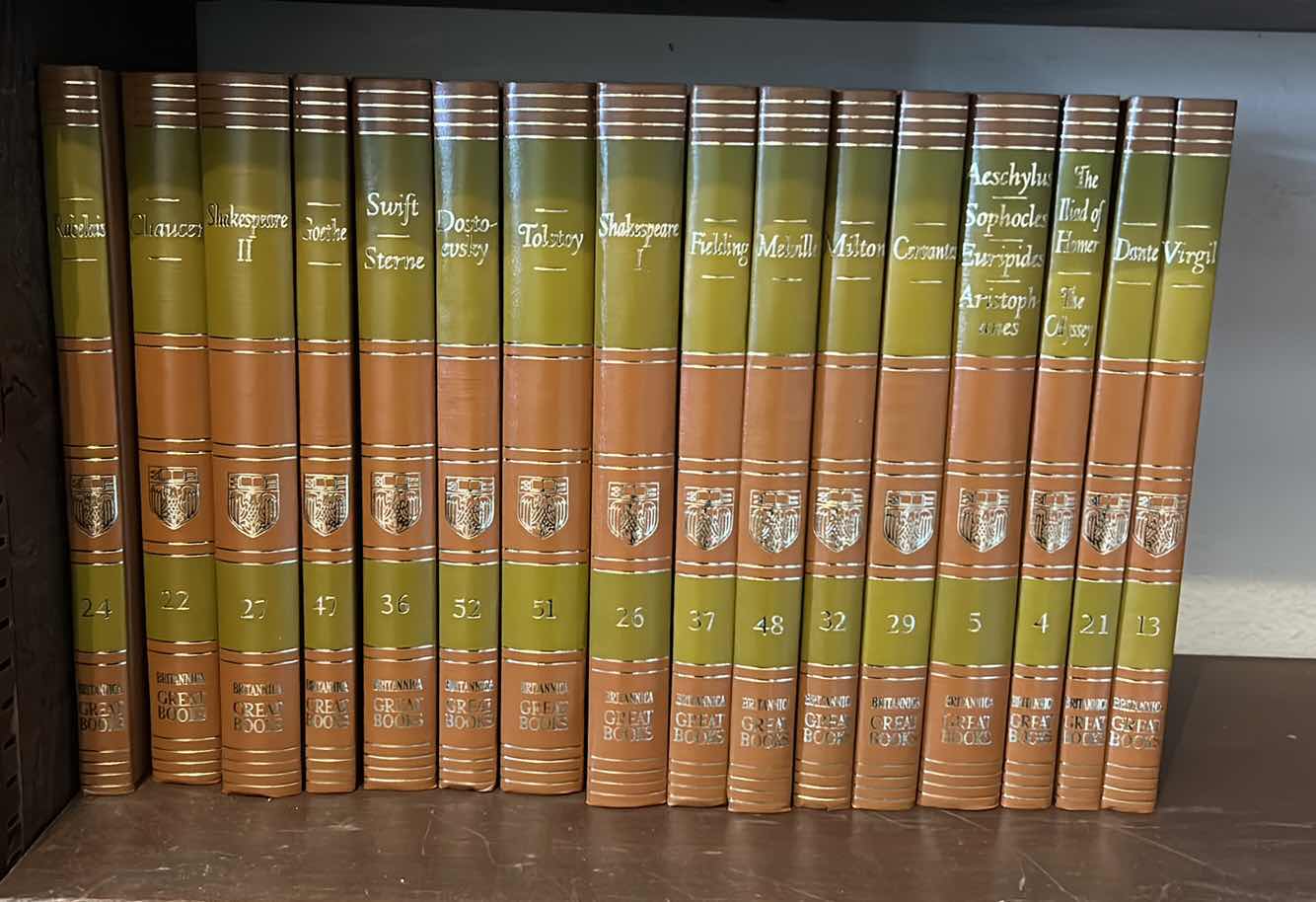 Photo 1 of 16  ANTIQUE HARDCOVER BOOKS - BRITANNICA GREAT BOOKS