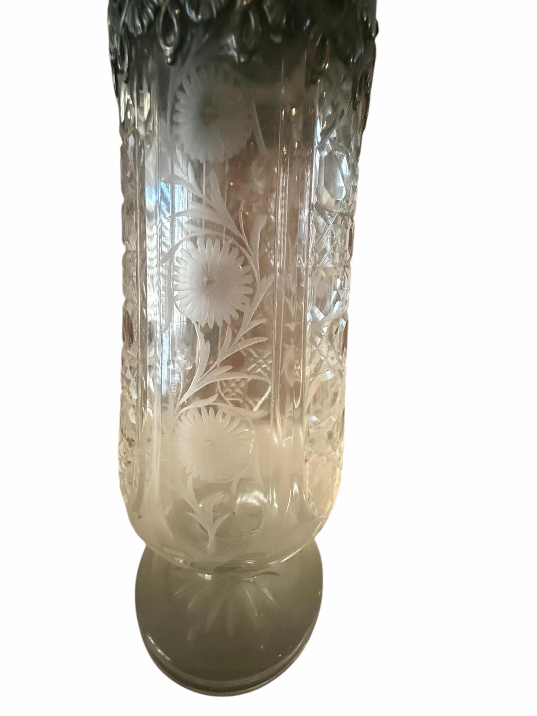 Photo 5 of ANTIQUE RARE 19th CENTURY SILVER PLATED CUT CRYSTAL CLARET JUG W7” H14”