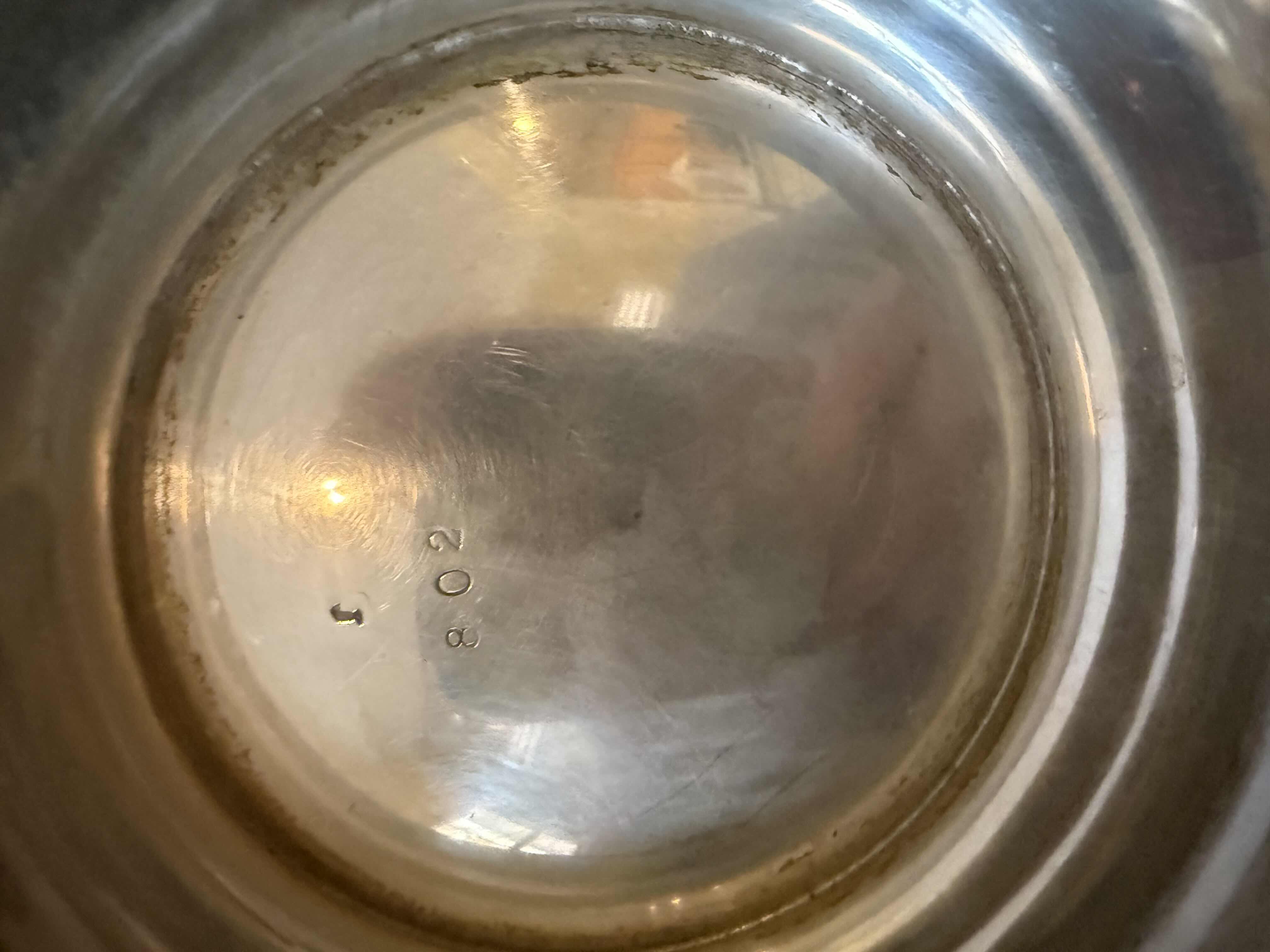 Photo 1 of ANTIQUE 1916 COIN SILVER “THE AMBASSADOR CUP” LIDDED W ENGRAVING W9” H9” 2.8 lbs