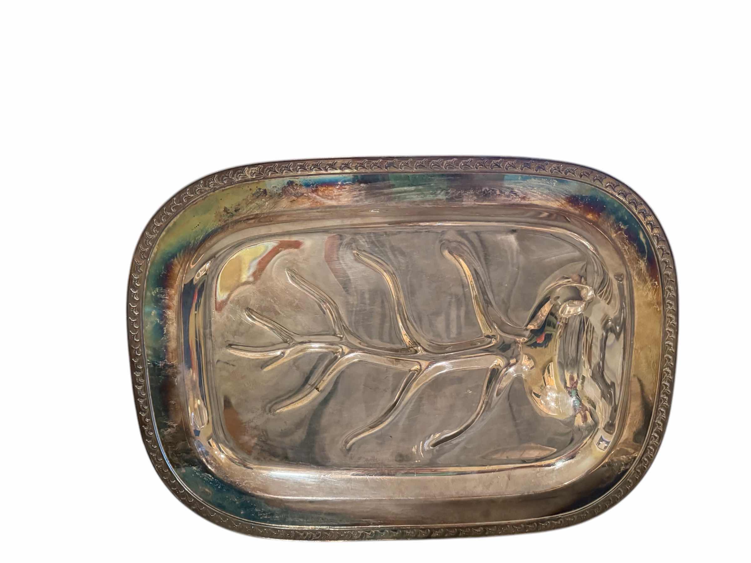 Photo 1 of 3-ANTIQUE COIN SILVER SERVE WARE (PLATTERS & BOWL)