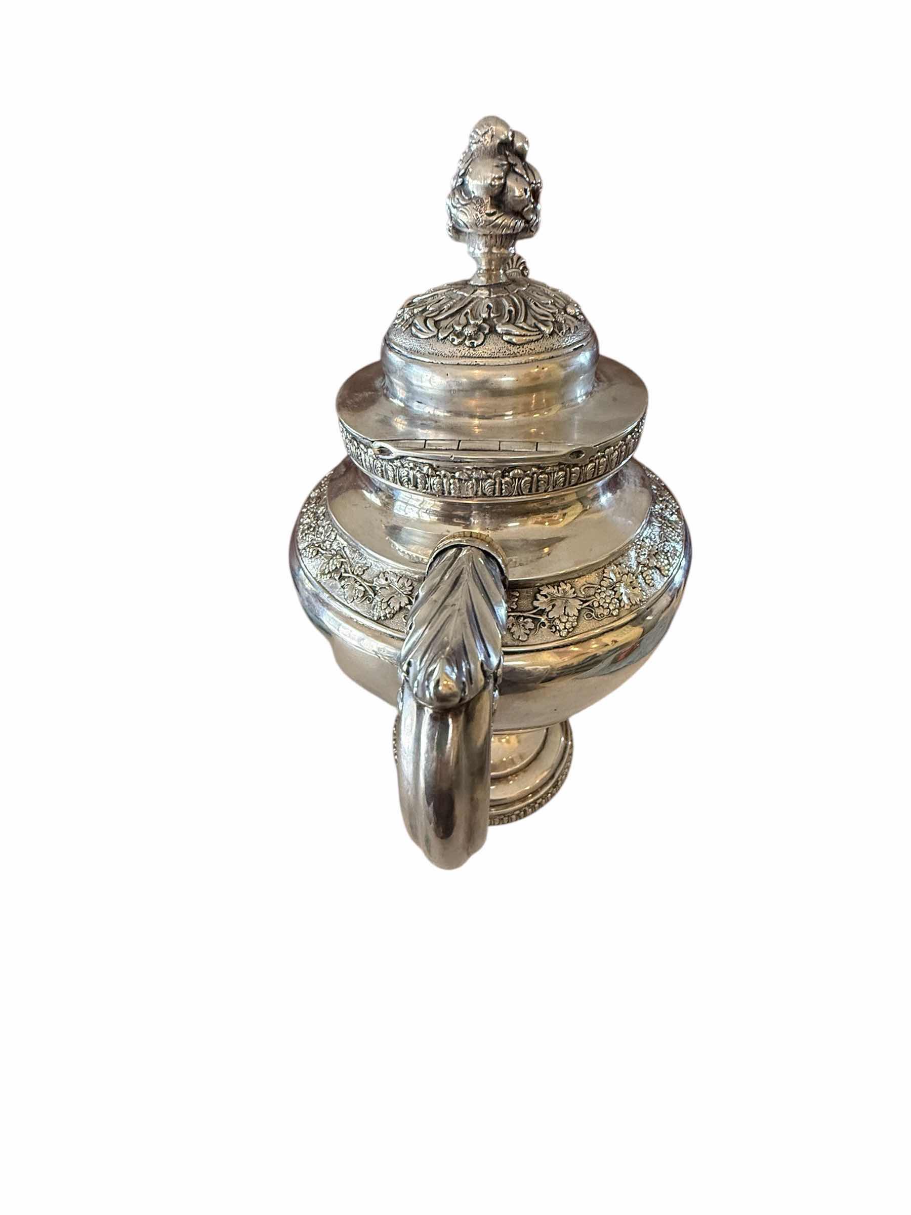 Photo 1 of ANTIQUE RARE 1800'S  P THOMSON COIN SILVER TEAPOT W BIRD OPEN MOUTH SPOUT