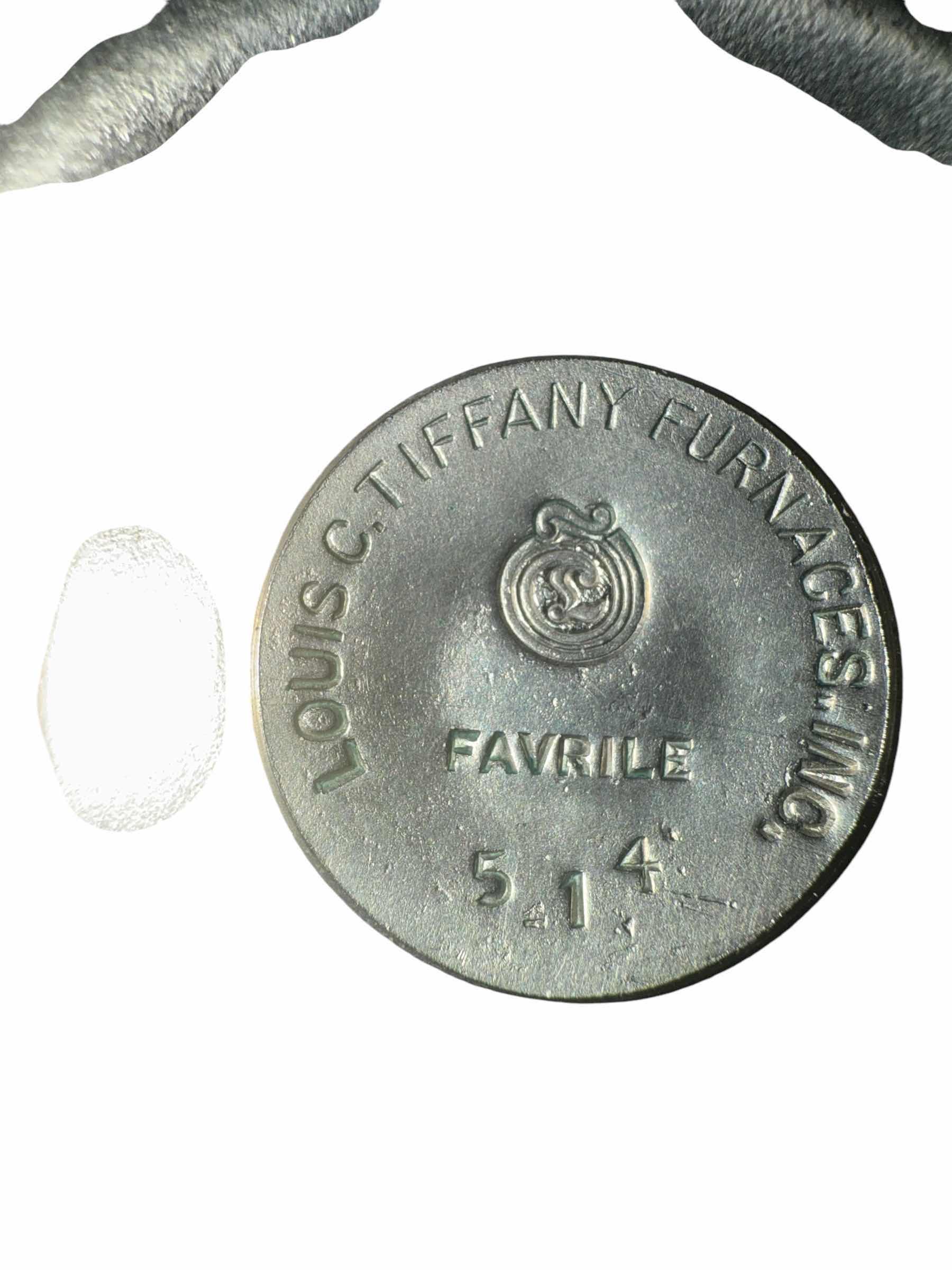 Photo 3 of ANTIQUE LOUIS C TIFFANY FURNACES INC SILVER PLATED GOBLET H7”