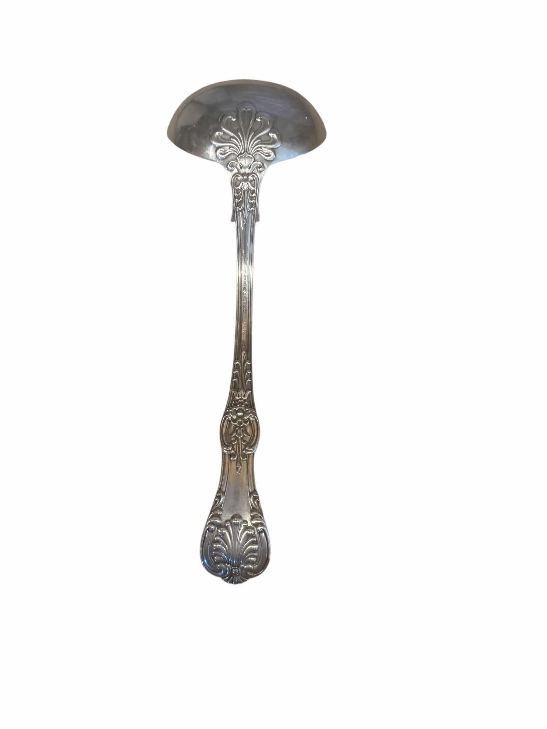 Photo 1 of TIFFANY & CO STERLING STERLING SILVER ENGLAND KING SOUP LADLE-L 13”- TOTAL WEIGHT 0.9 lbs