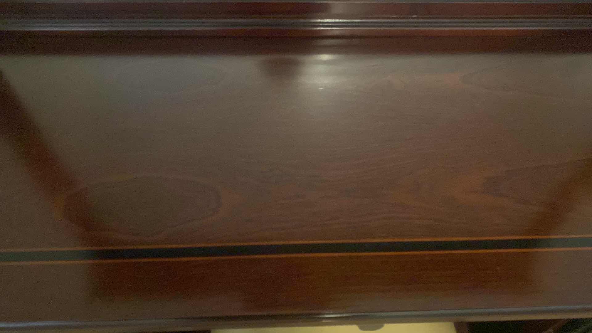 Photo 1 of VERSACE-STYLE SOLID WOOD W GOLD & BLACK TRIMMINGS VANITY W BENCH & BEVELED MIRROR